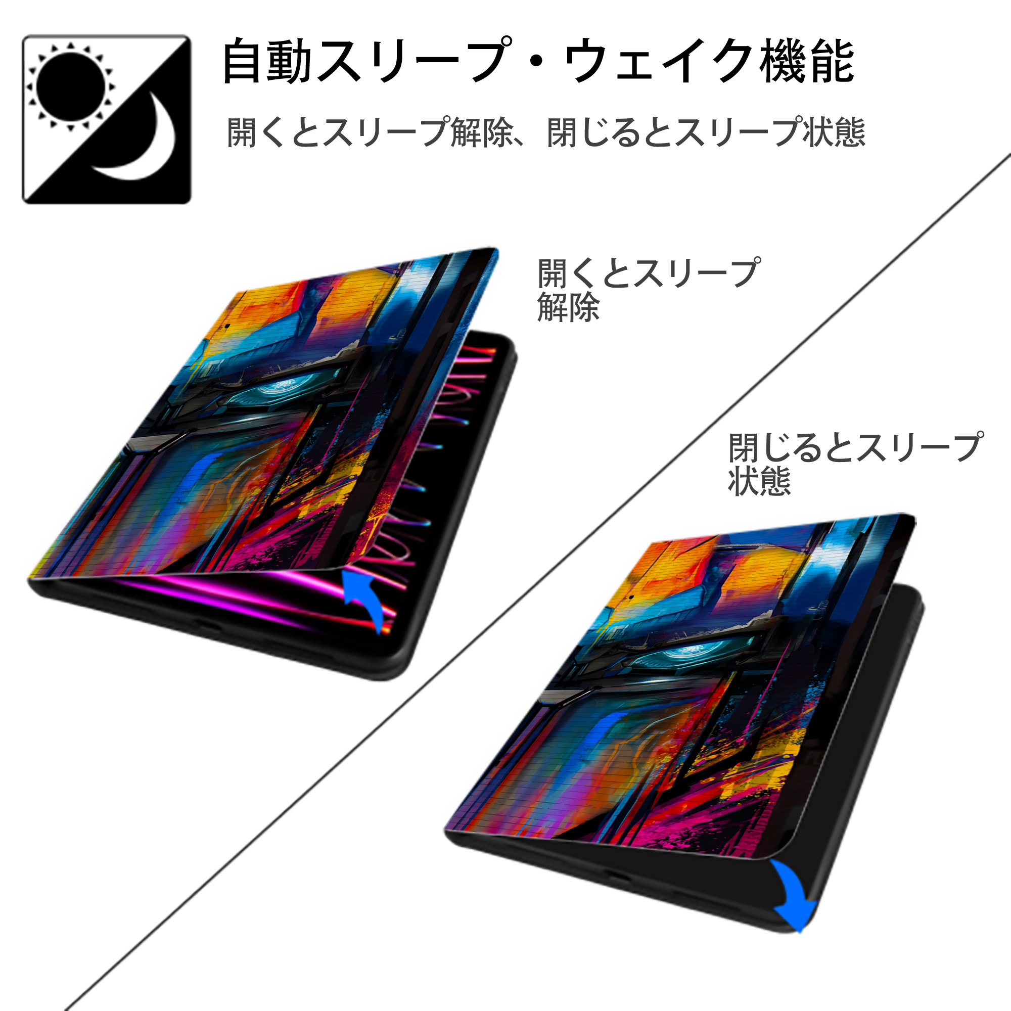 Transformers トランスフォーマー IPadケース ペンホルダー付き ブックスタイルデザイン