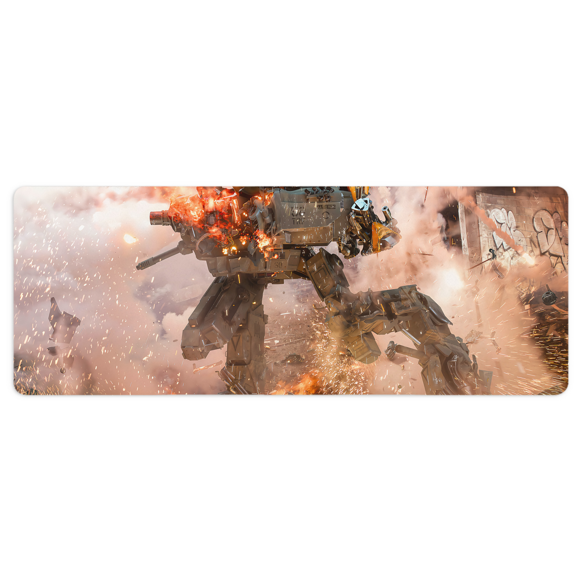 （画像用） Transformers トランスフォーマー ステッチ加工 大判デスクマット／滑り止めマウスパッド