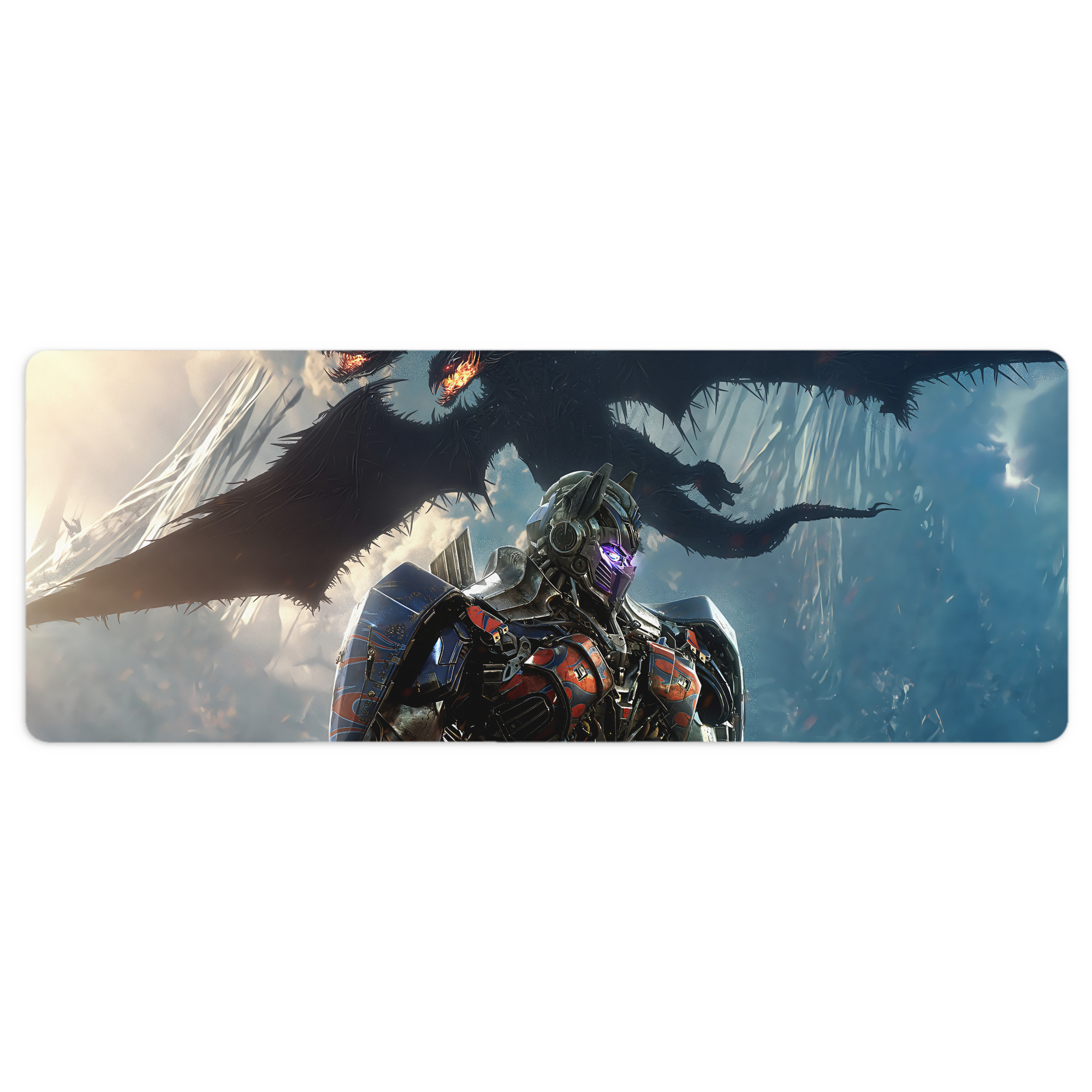 （画像用） Transformers トランスフォーマー ステッチ加工 大判デスクマット／滑り止めマウスパッド