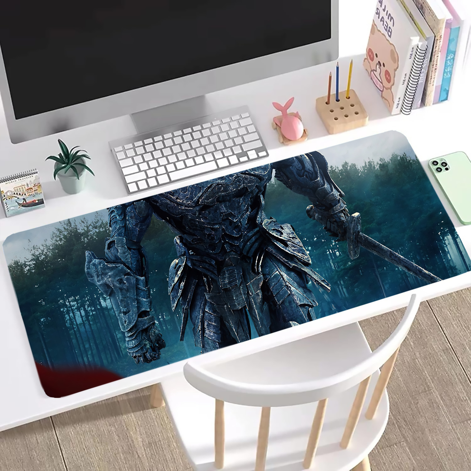 （画像用） Transformers トランスフォーマー ステッチ加工 大判デスクマット／滑り止めマウスパッド