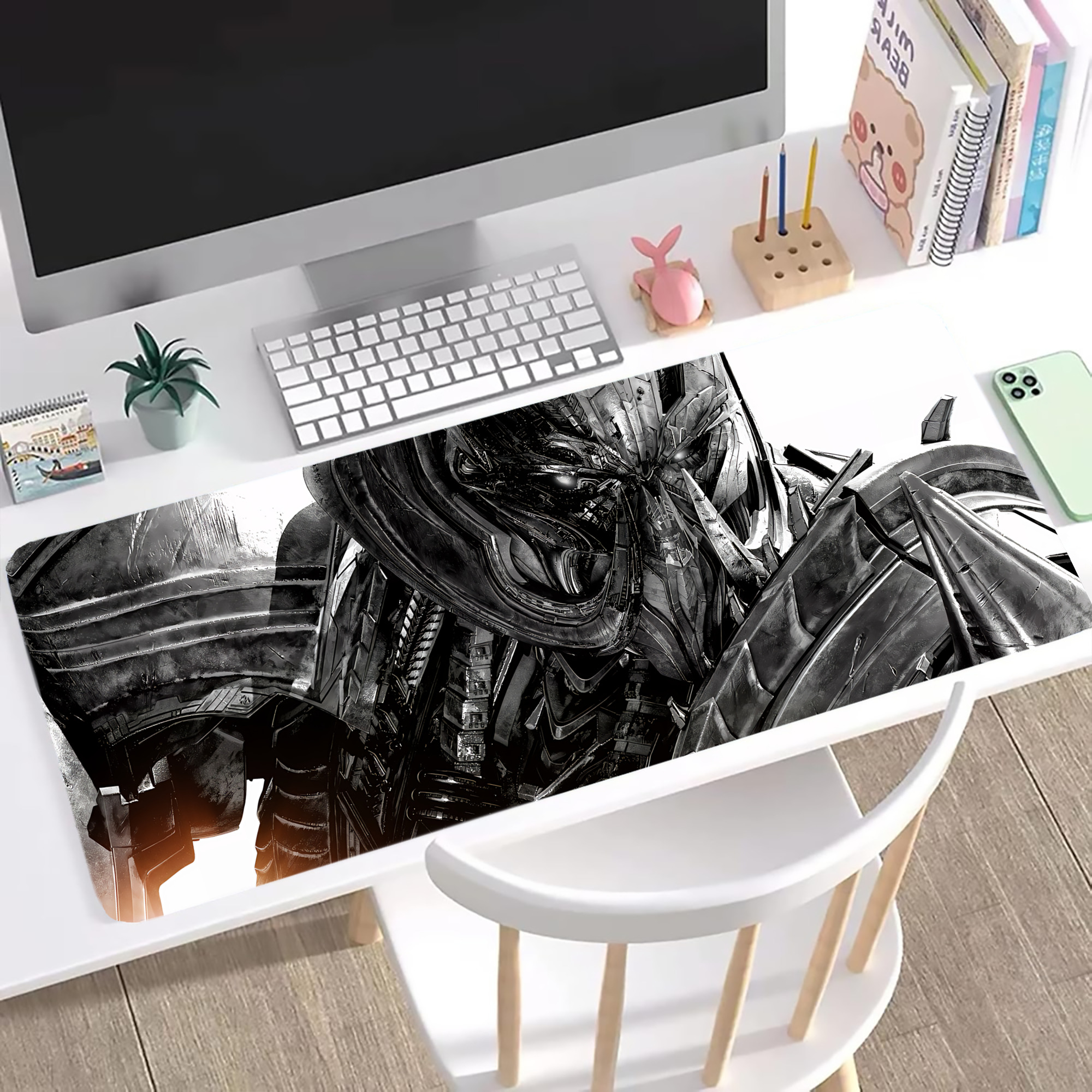 （画像用） Transformers トランスフォーマー ステッチ加工 大判デスクマット／滑り止めマウスパッド