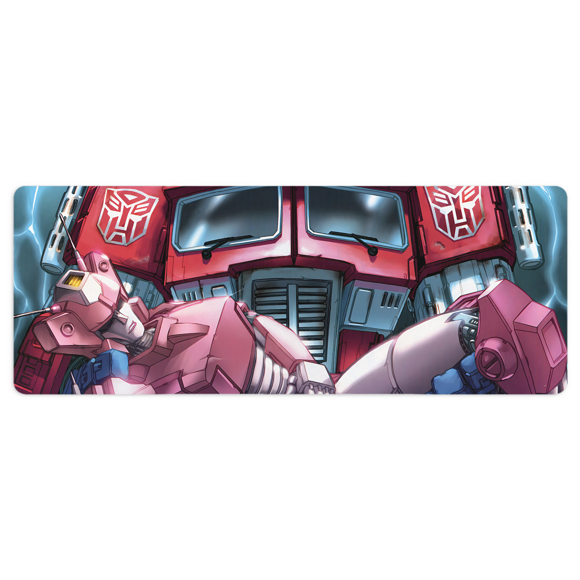 （画像用） Transformers トランスフォーマー ステッチ加工 大判デスクマット／滑り止めマウスパッド
