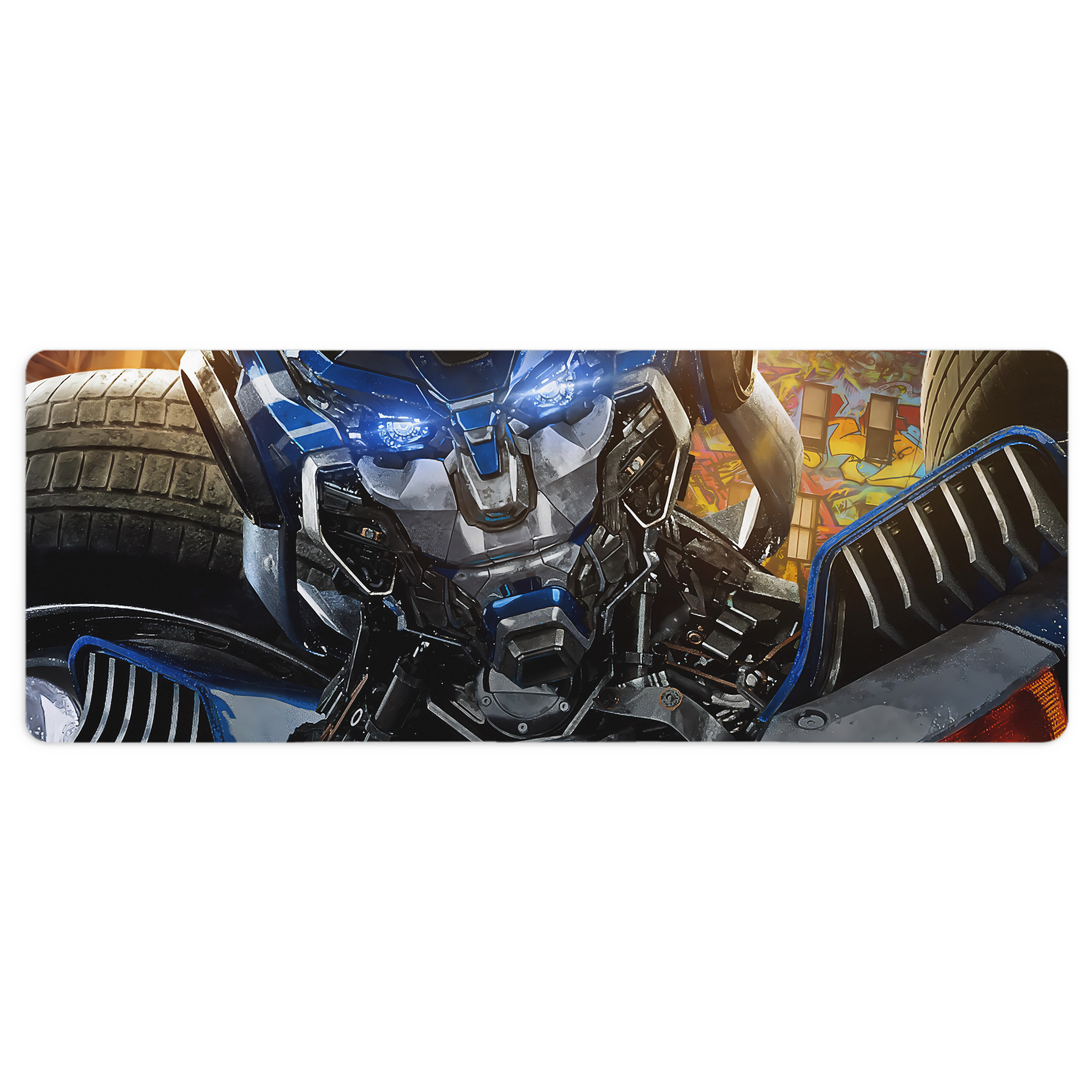 （画像用） Transformers トランスフォーマー ステッチ加工 大判デスクマット／滑り止めマウスパッド