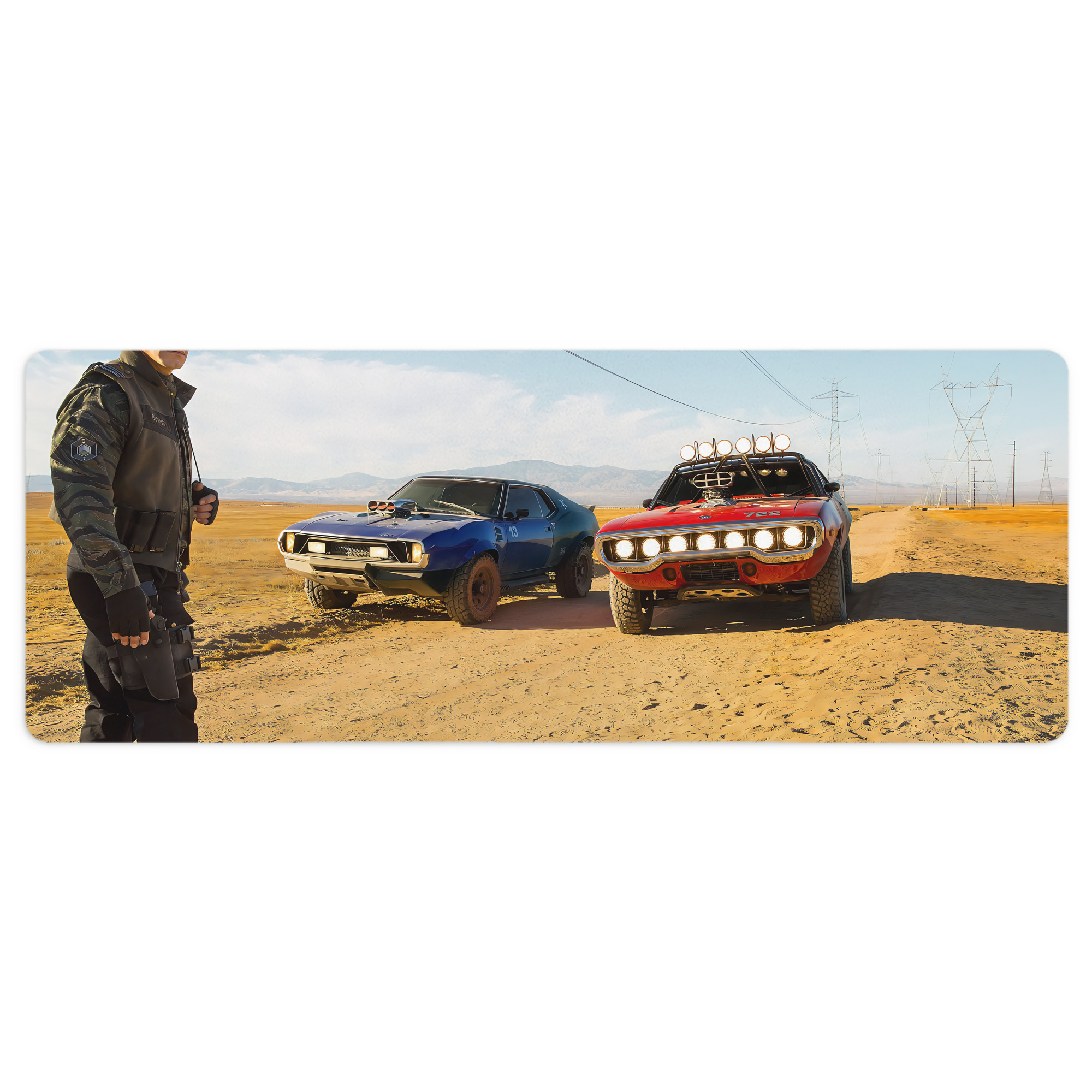 （画像用） Transformers トランスフォーマー ステッチ加工 大判デスクマット／滑り止めマウスパッド
