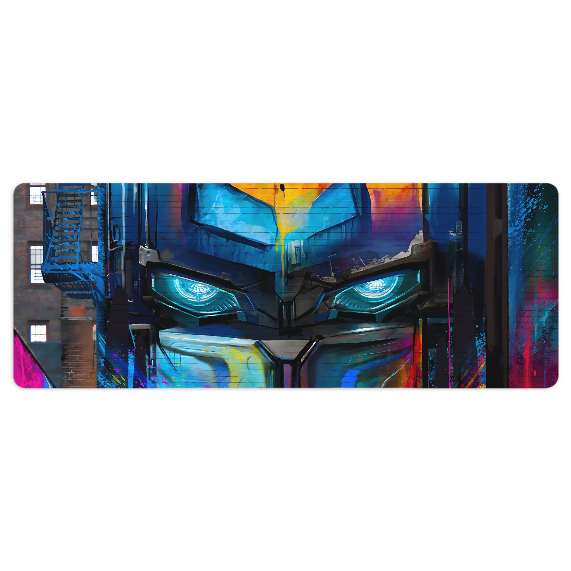 （画像用） Transformers トランスフォーマー ステッチ加工 大判デスクマット／滑り止めマウスパッド