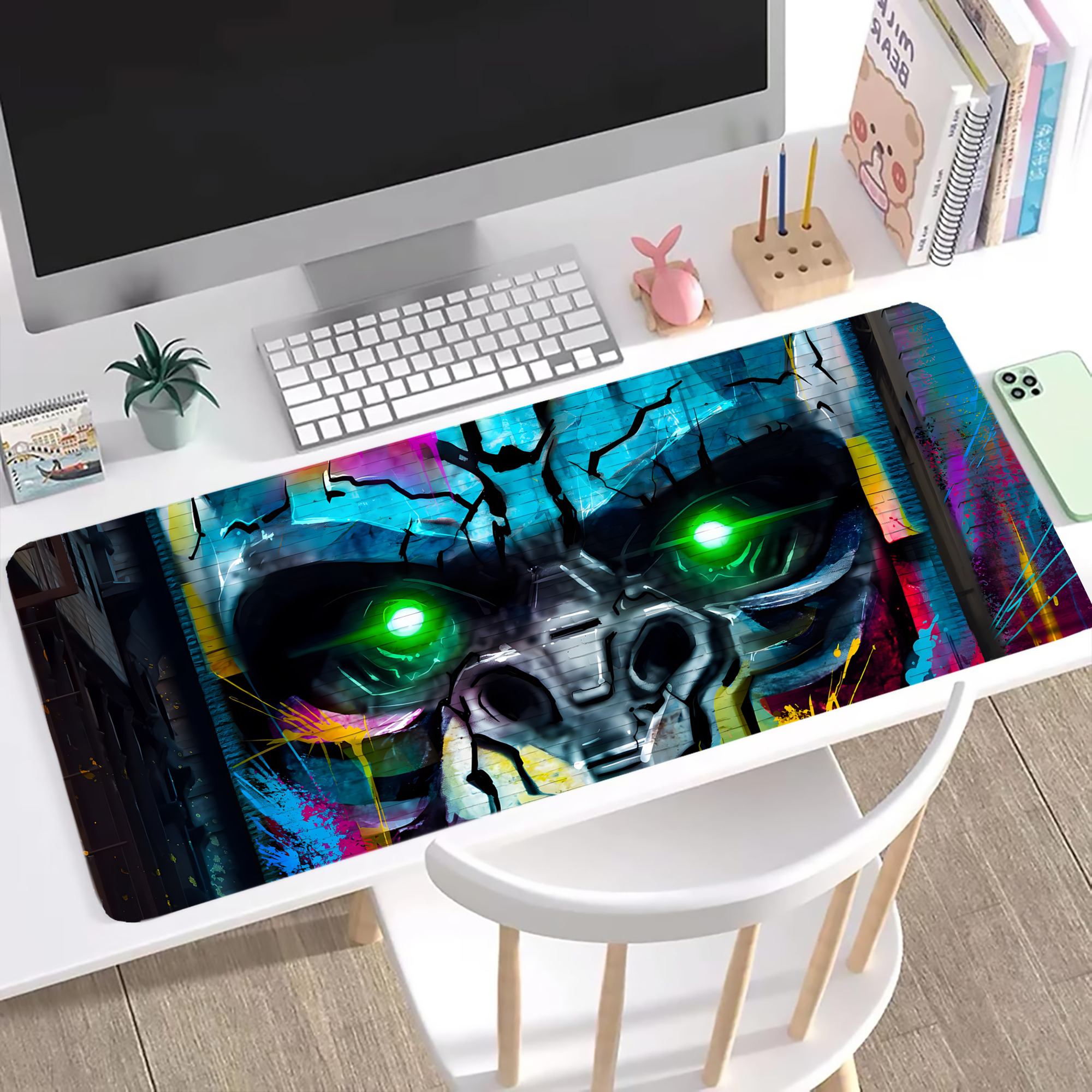（画像用） Transformers トランスフォーマー ステッチ加工 大判デスクマット／滑り止めマウスパッド