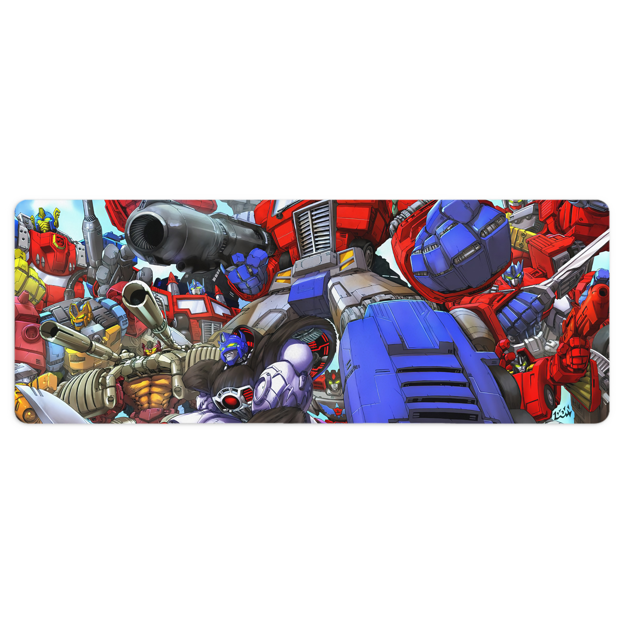 （画像用） Transformers トランスフォーマー ステッチ加工 大判デスクマット／滑り止めマウスパッド