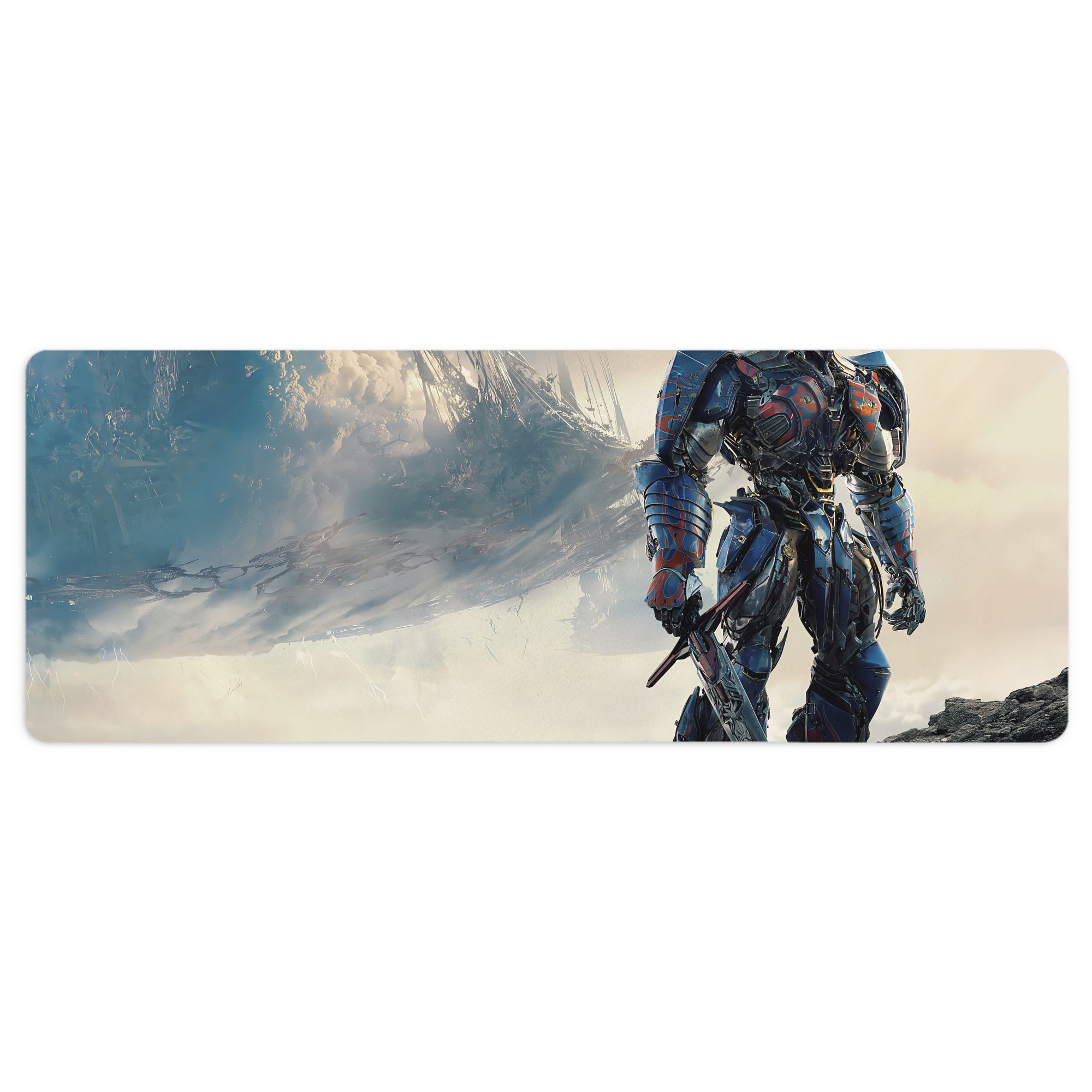 （画像用） Transformers トランスフォーマー ステッチ加工 大判デスクマット／滑り止めマウスパッド