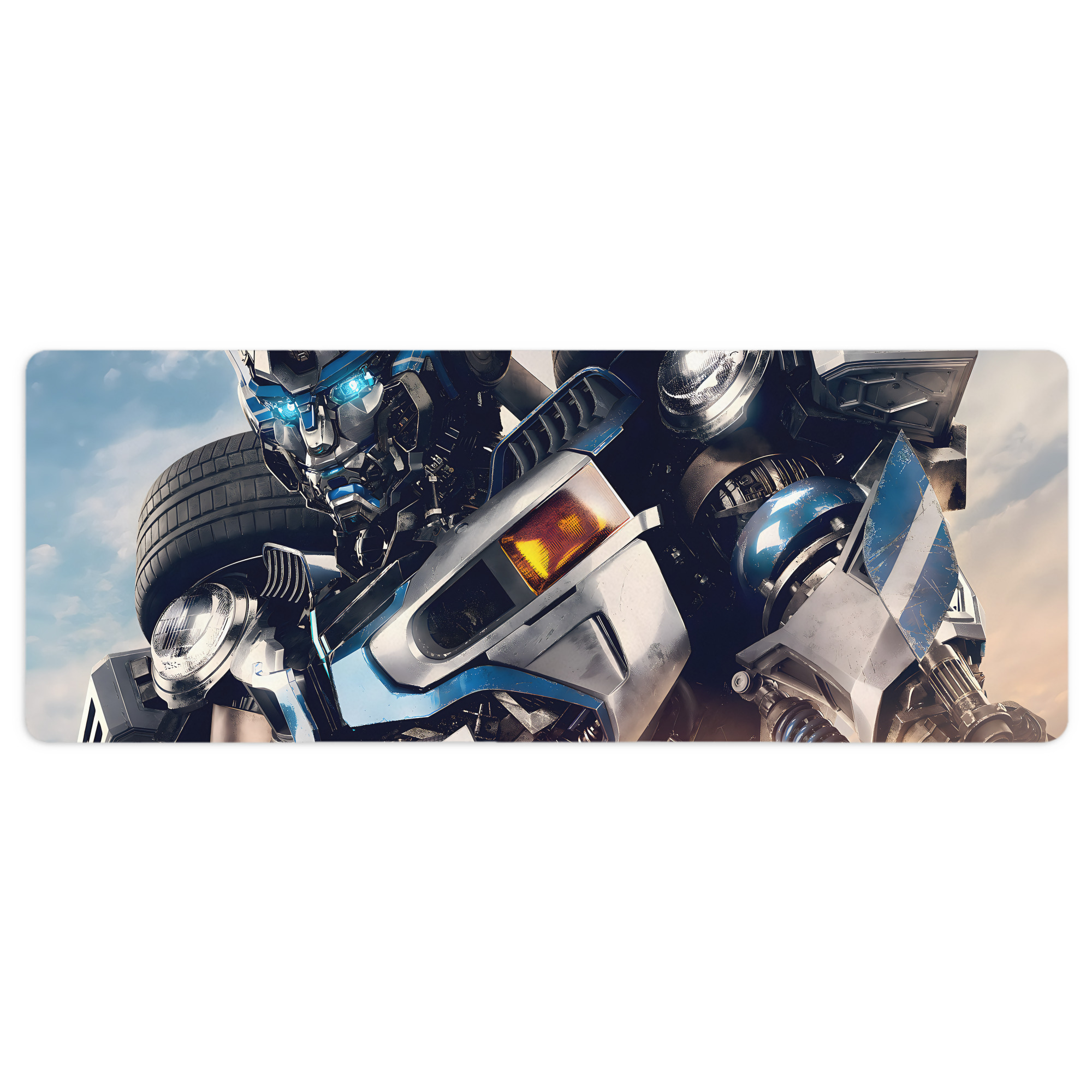 （画像用） Transformers トランスフォーマー ステッチ加工 大判デスクマット／滑り止めマウスパッド