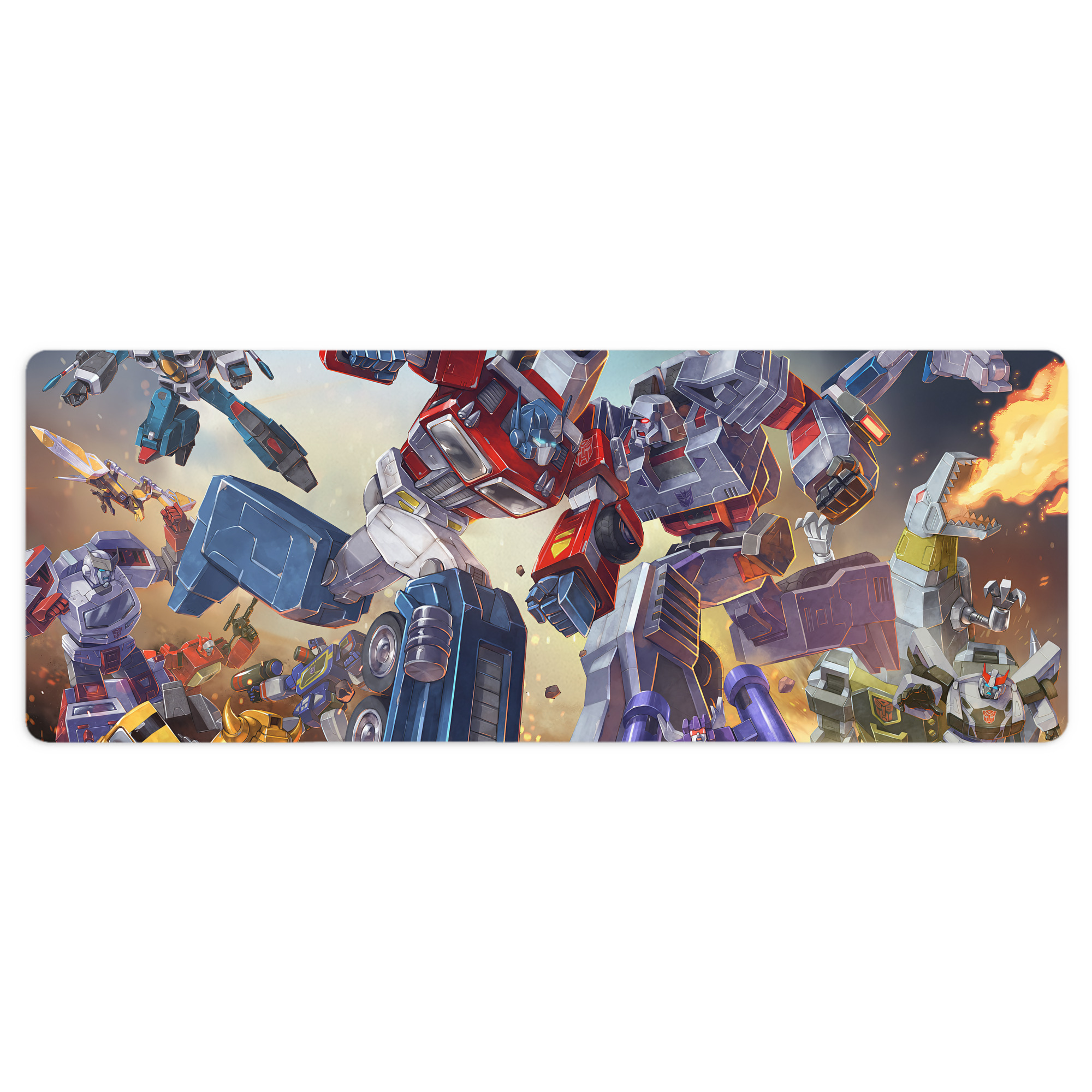 （画像用） Transformers トランスフォーマー ステッチ加工 大判デスクマット／滑り止めマウスパッド