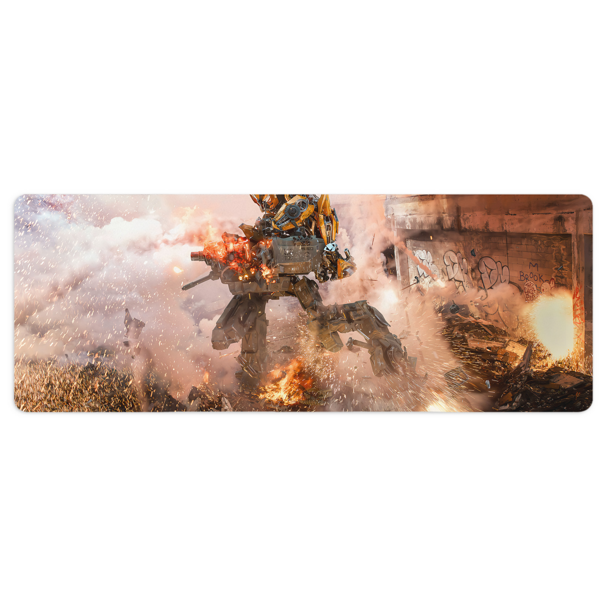 （画像用） Transformers トランスフォーマー ステッチ加工 大判デスクマット／滑り止めマウスパッド