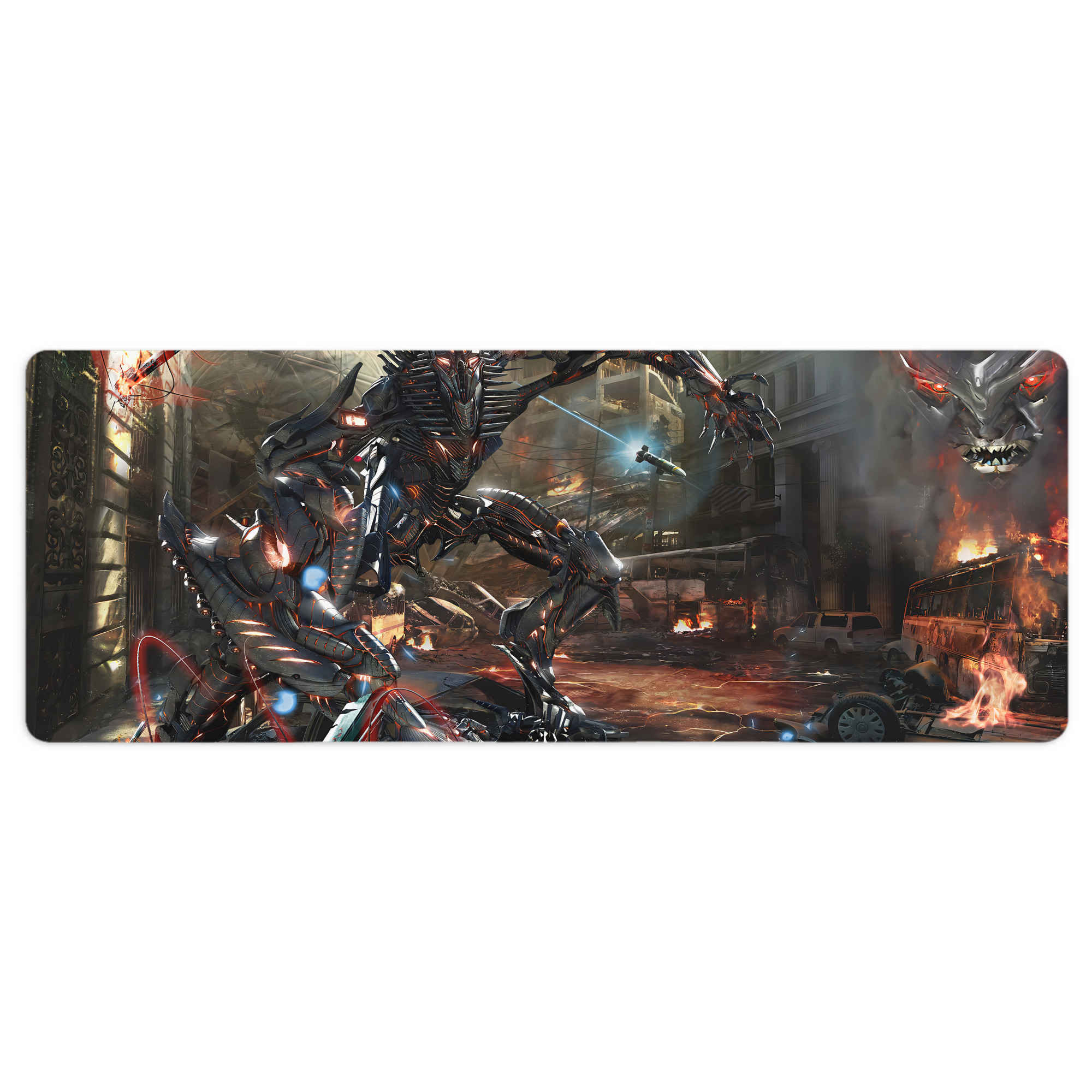 （画像用） Transformers トランスフォーマー ステッチ加工 大判デスクマット／滑り止めマウスパッド
