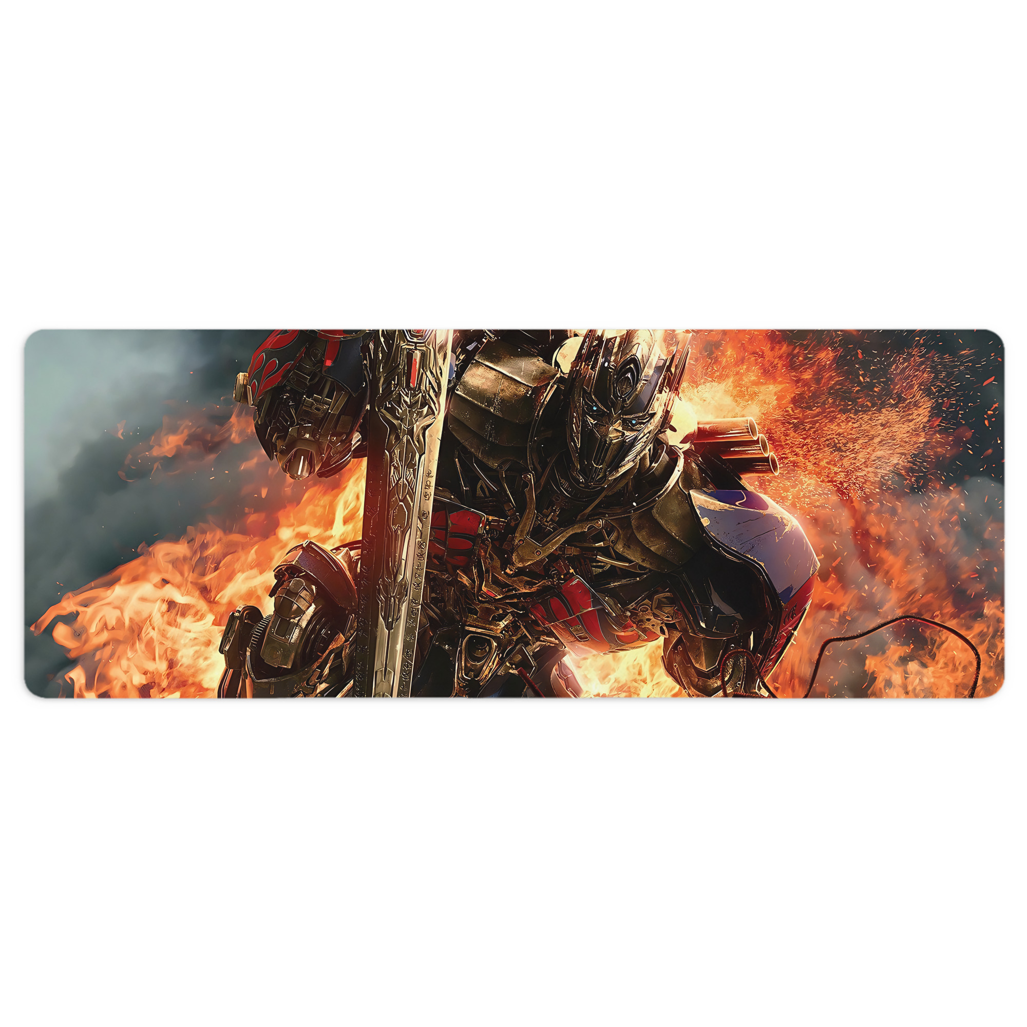 （画像用） Transformers トランスフォーマー ステッチ加工 大判デスクマット／滑り止めマウスパッド