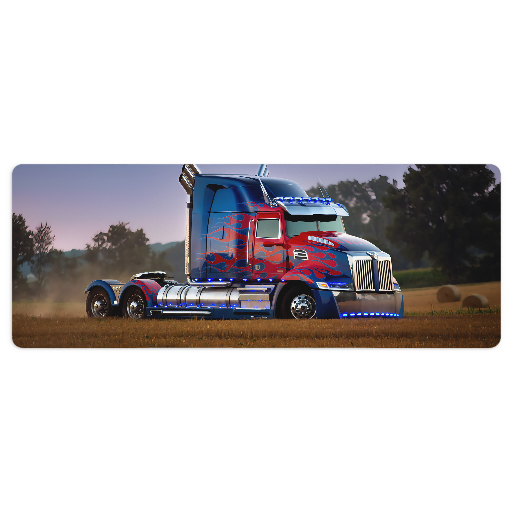 （画像用） Transformers トランスフォーマー ステッチ加工 大判デスクマット／滑り止めマウスパッド