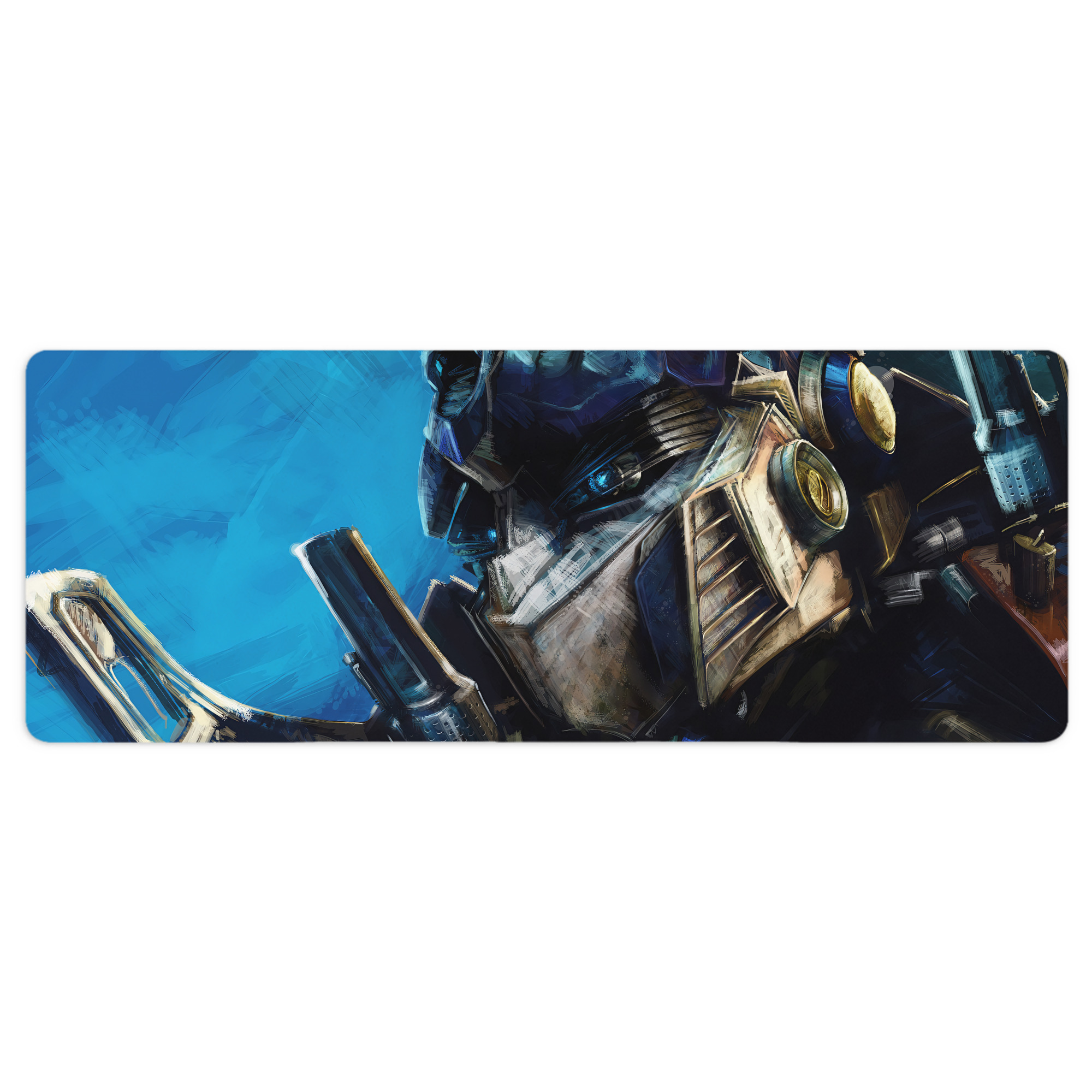（画像用） Transformers トランスフォーマー ステッチ加工 大判デスクマット／滑り止めマウスパッド