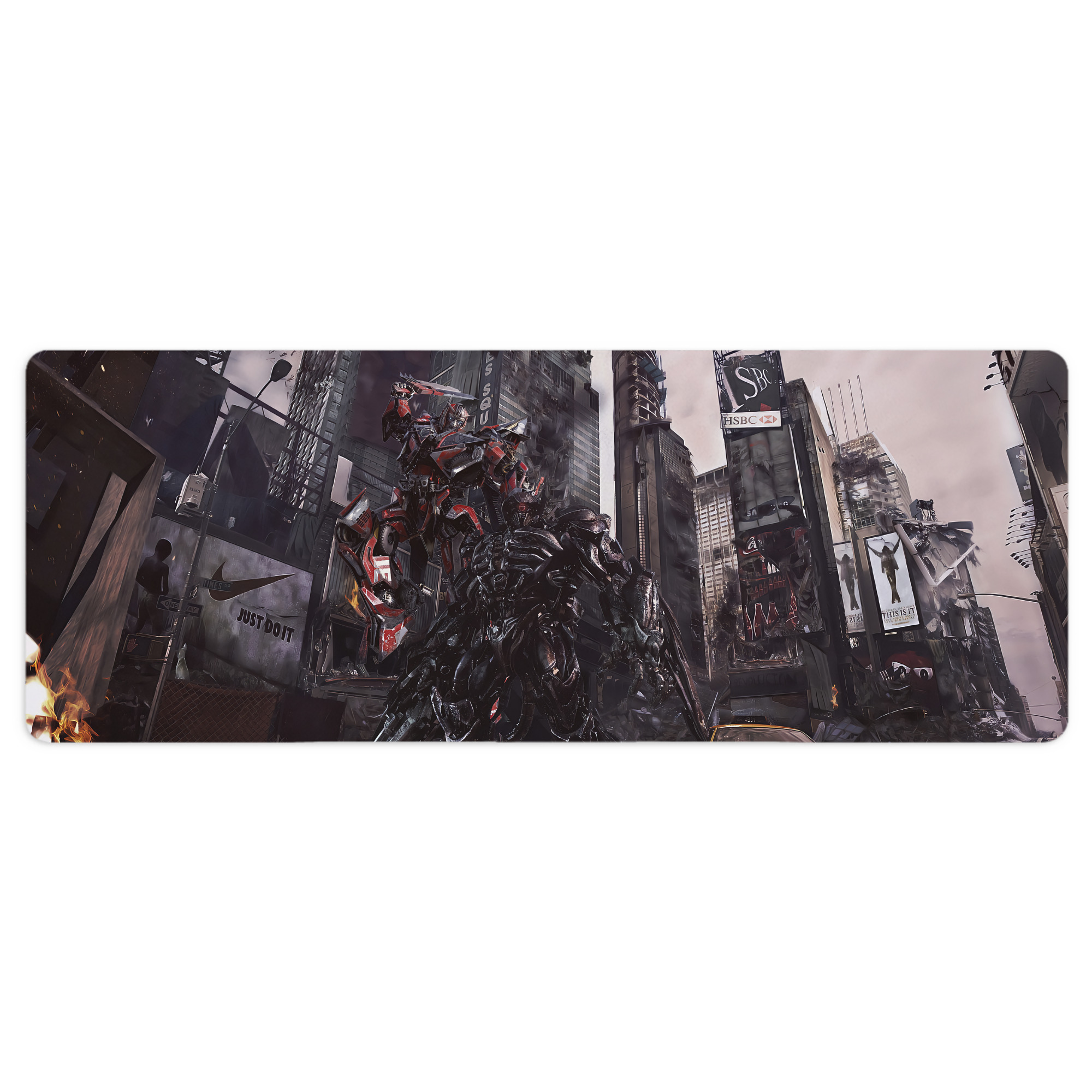 （画像用） Transformers トランスフォーマー ステッチ加工 大判デスクマット／滑り止めマウスパッド