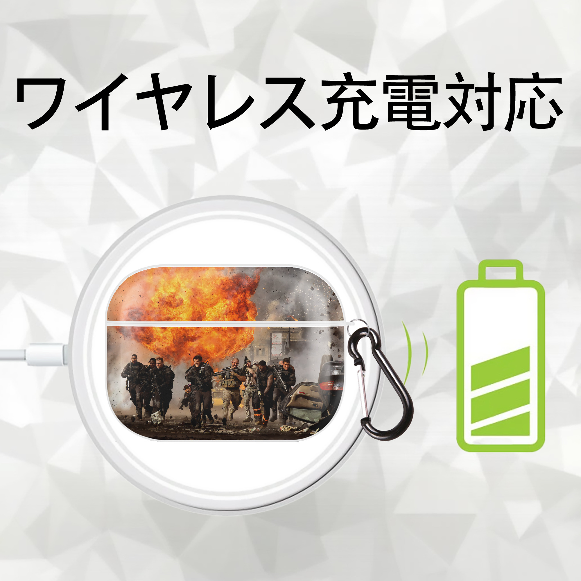 Transformers トランスフォーマー 【AirPods Pro用】ハードシェル保護ケース 耐衝撃・防指紋・カラビナ付き商品仕様