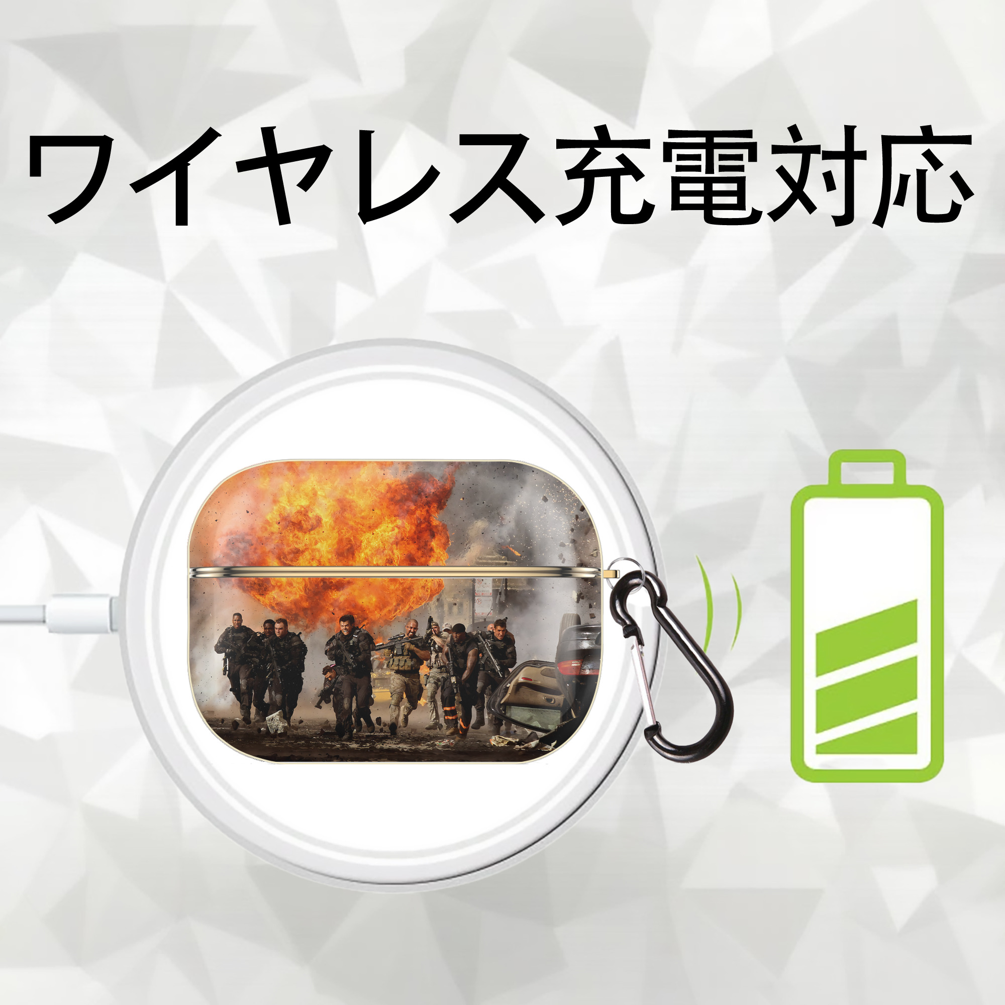 Transformers トランスフォーマー 【AirPods Pro用】ハードシェル保護ケース｜耐衝撃・防指紋・カラビナ付き商品仕様