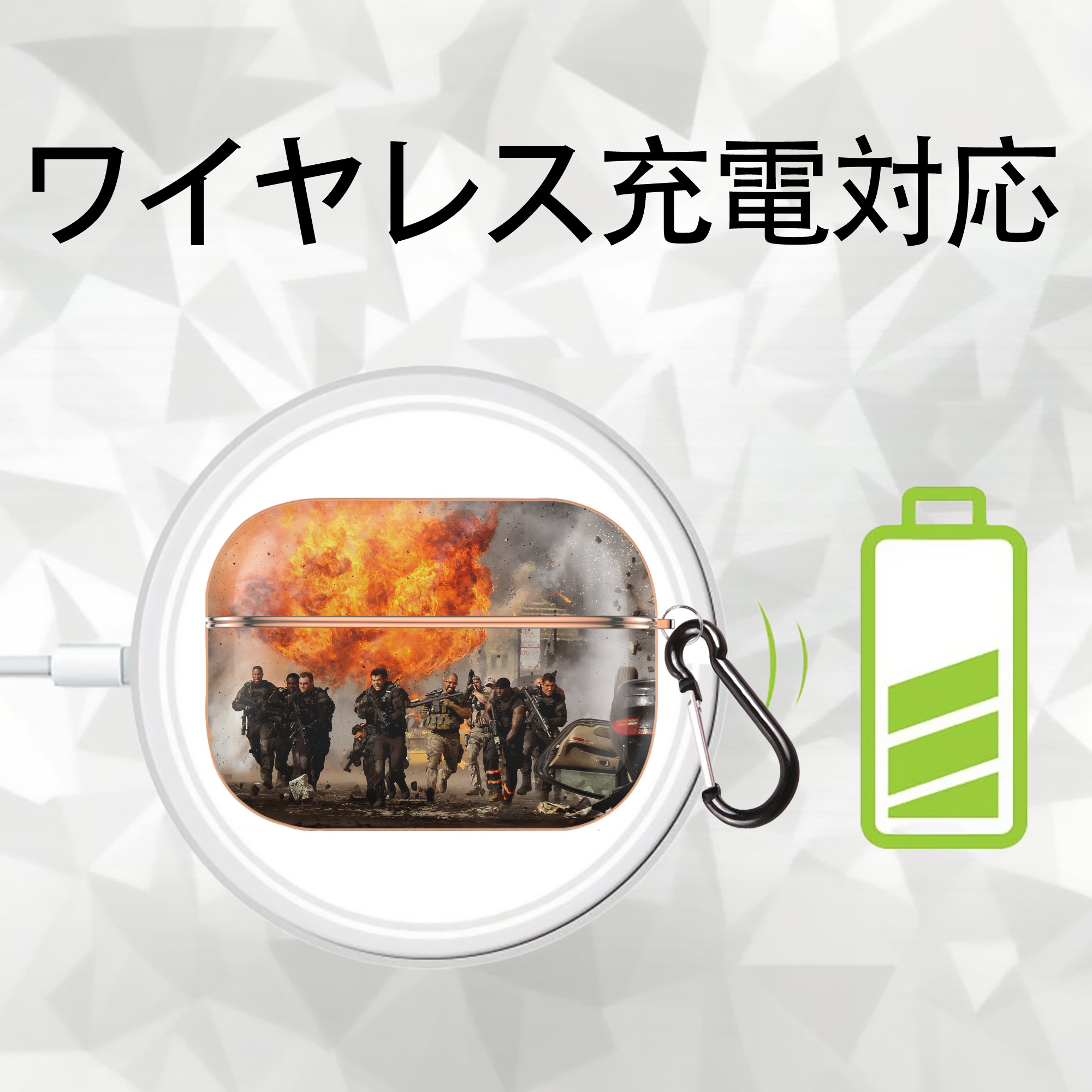 Transformers トランスフォーマー 【AirPods Pro用】ハードシェル保護ケース｜耐衝撃・防指紋・カラビナ付き商品仕様