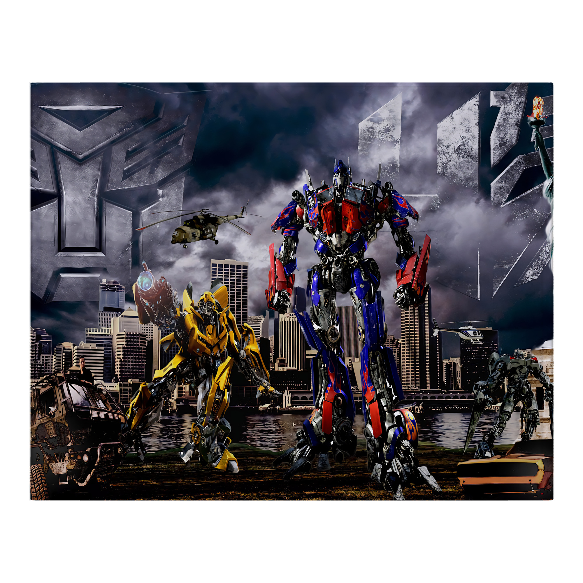 （画像用） Transformers トランスフォーマー フランネルブランケット・多サイズ対応（横型）