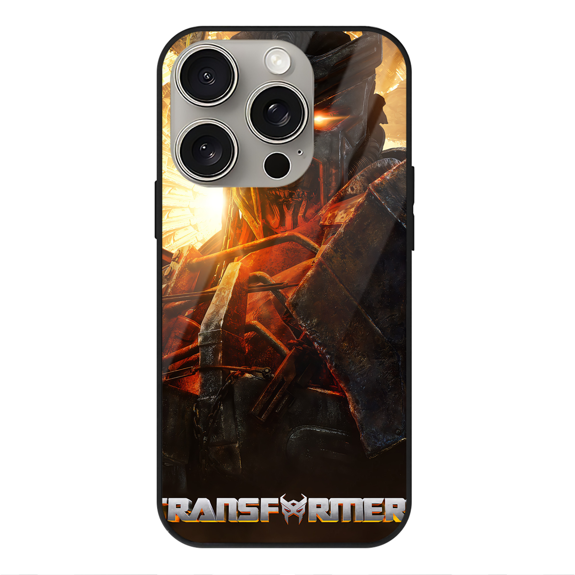 （画像用） Transformers トランスフォーマー 【iPhone15Pro対応】スマホケース 耐衝撃＆黄変防止 背面ガラス
