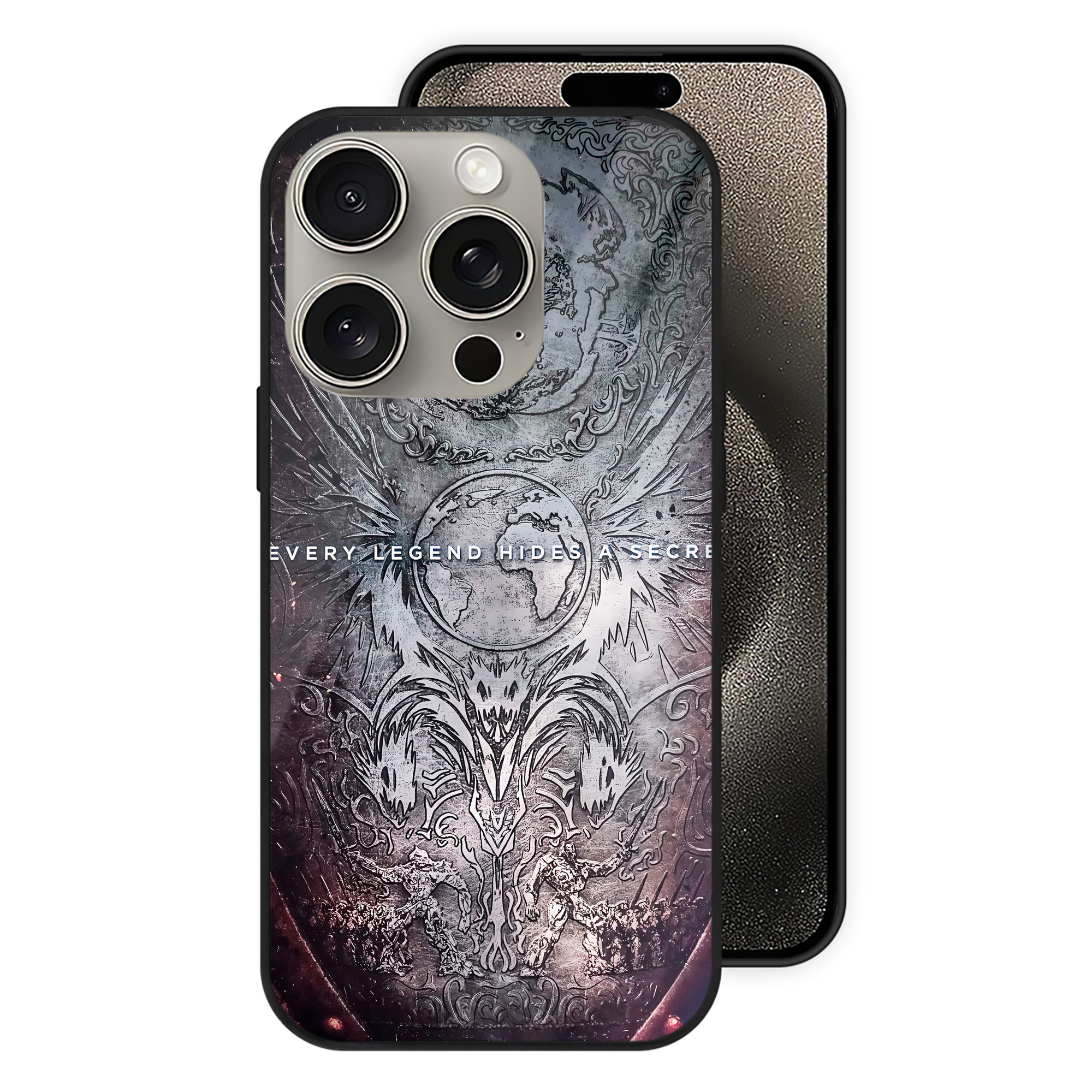 （画像用） Transformers トランスフォーマー 【iPhone15Pro対応】スマホケース 耐衝撃＆黄変防止 背面ガラス
