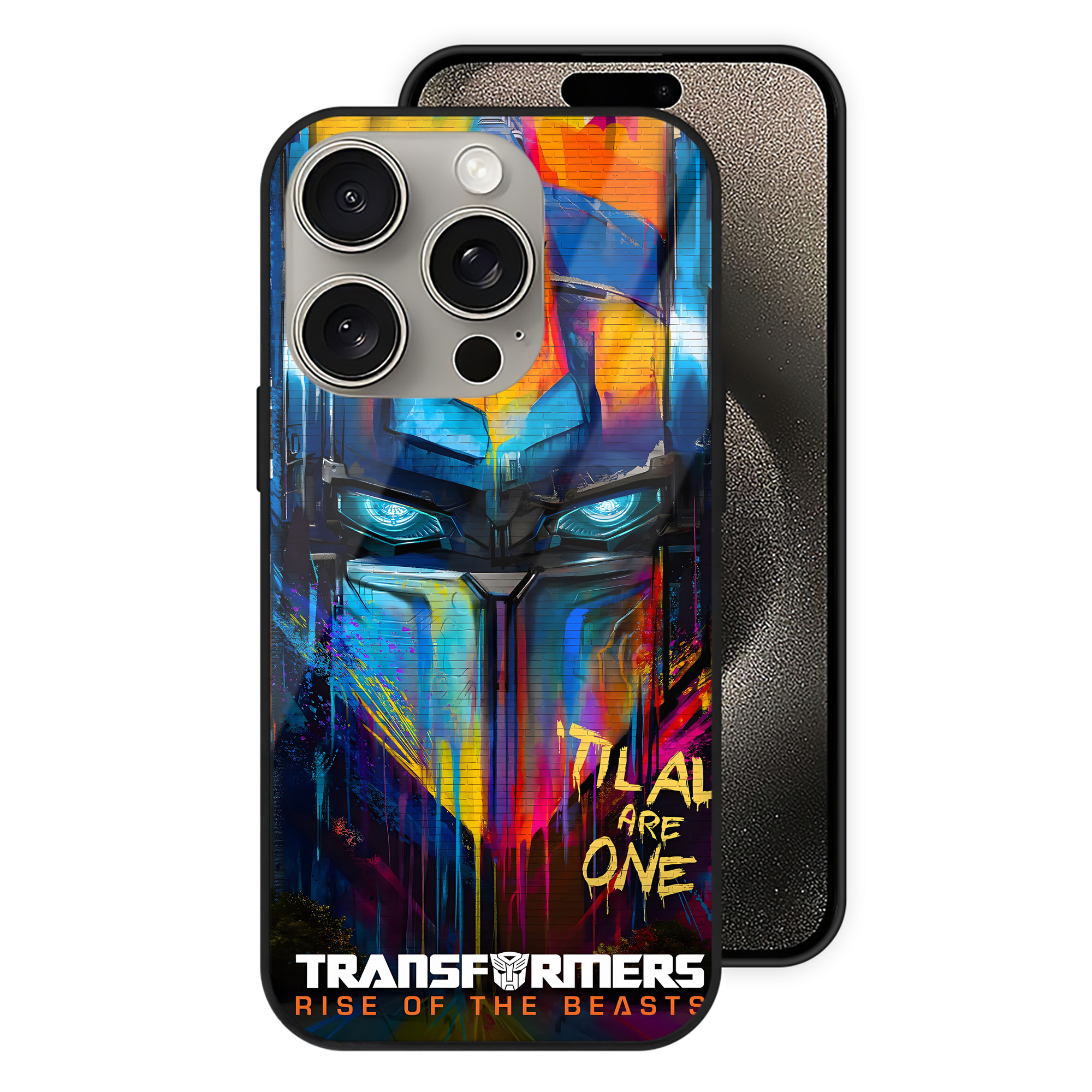 （画像用） Transformers トランスフォーマー 【iPhone15Pro対応】スマホケース 耐衝撃＆黄変防止 背面ガラス