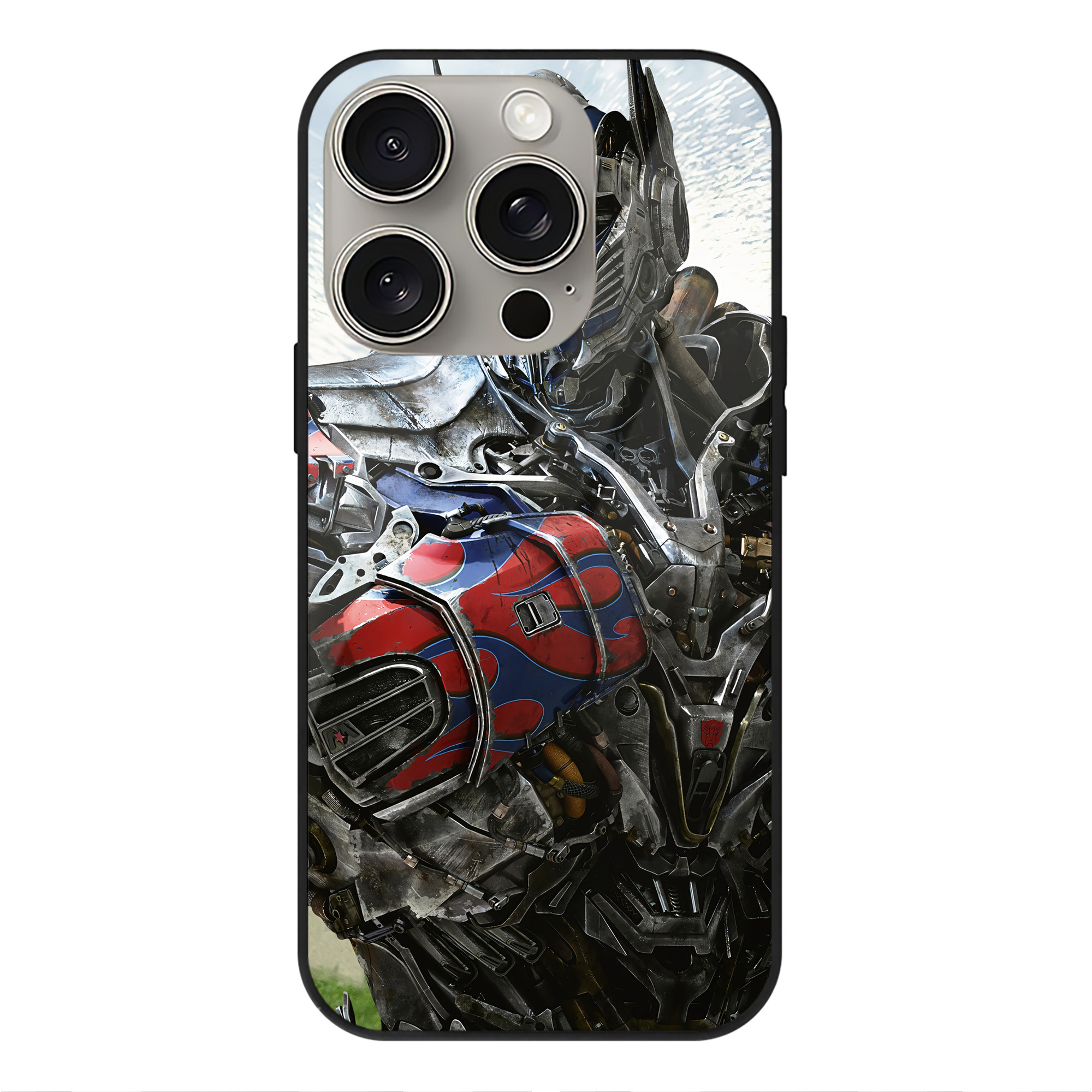 （画像用） Transformers トランスフォーマー 【iPhone15Pro対応】スマホケース 耐衝撃＆黄変防止 背面ガラス