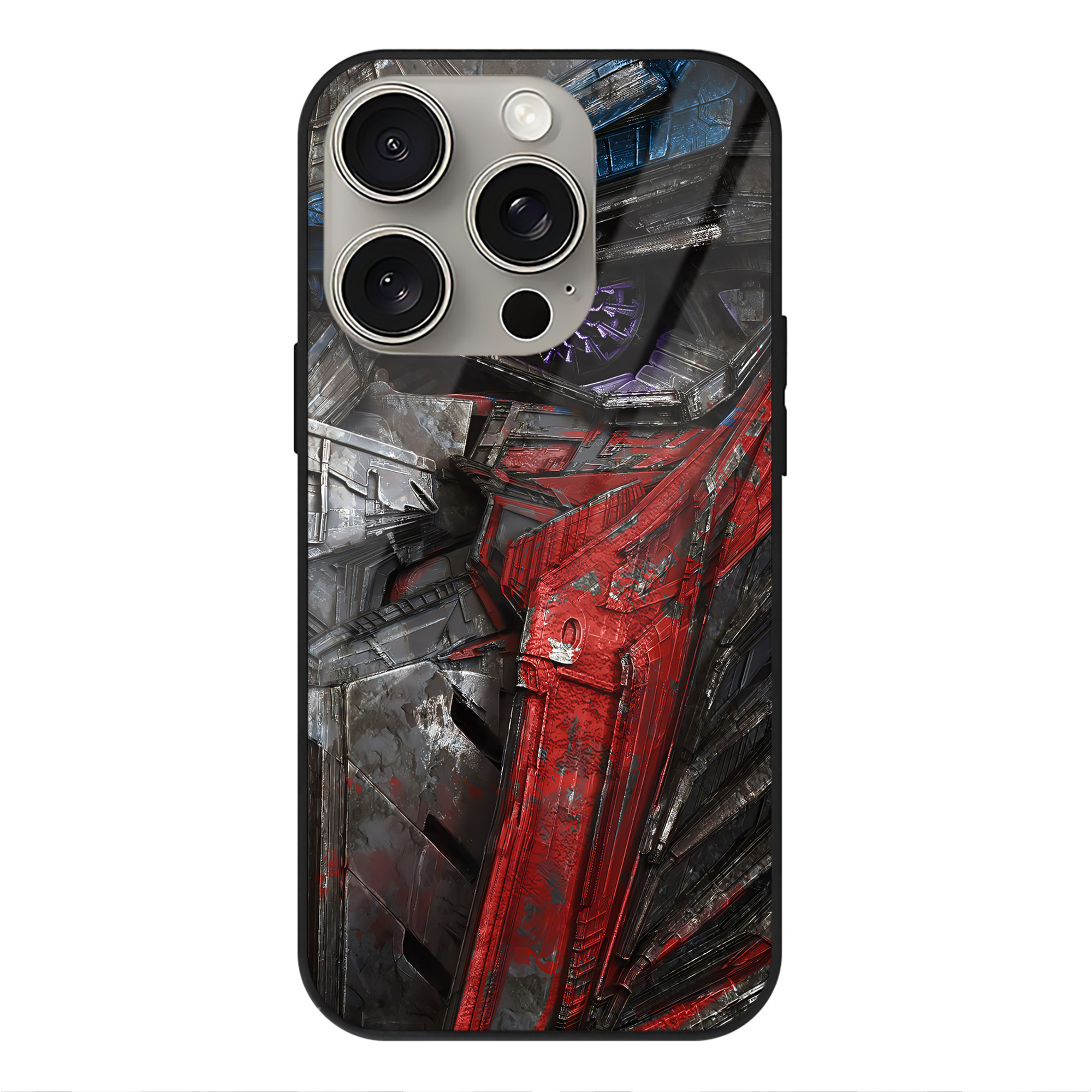 （画像用） Transformers トランスフォーマー 【iPhone15Pro対応】スマホケース 耐衝撃＆黄変防止 背面ガラス