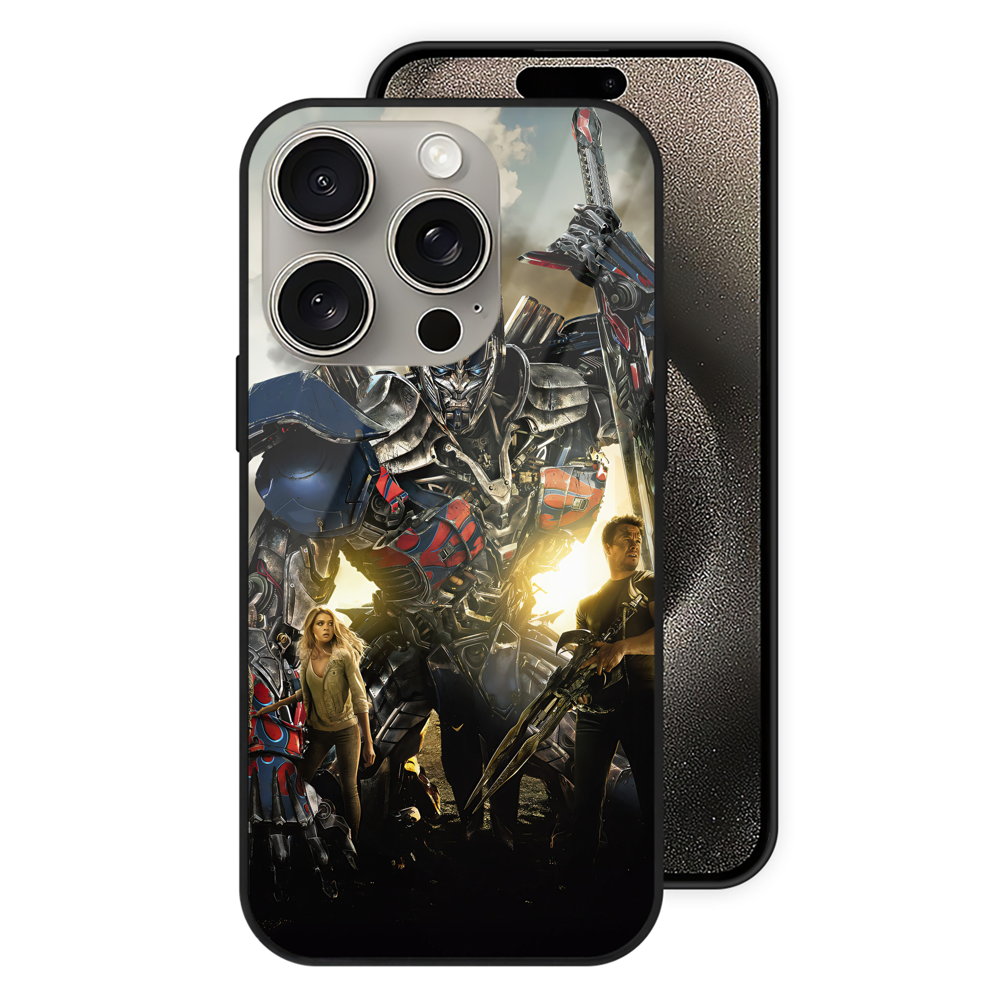（画像用） Transformers トランスフォーマー 【iPhone15Pro対応】スマホケース 耐衝撃＆黄変防止 背面ガラス