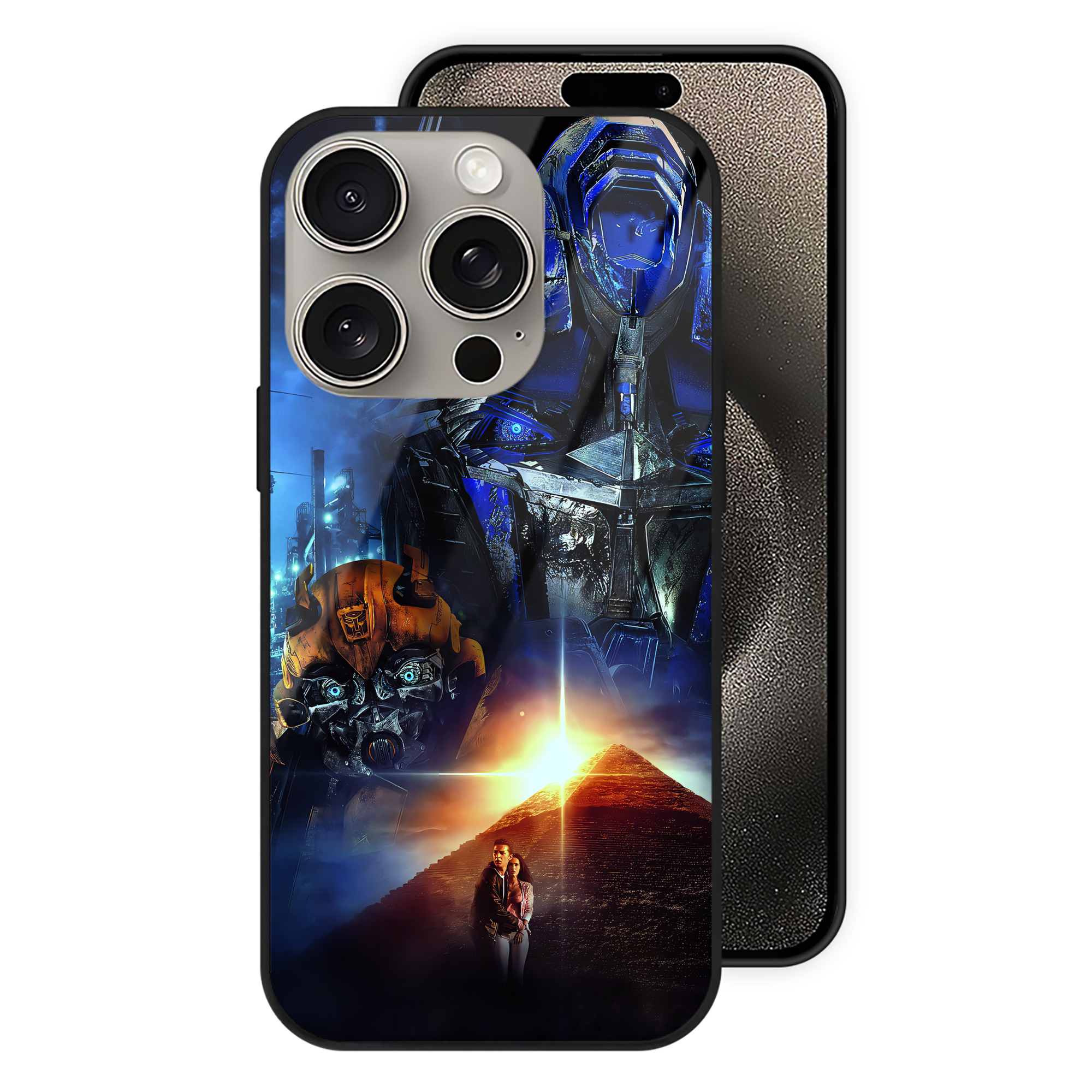 （画像用） Transformers トランスフォーマー 【iPhone15Pro対応】スマホケース 耐衝撃＆黄変防止 背面ガラス