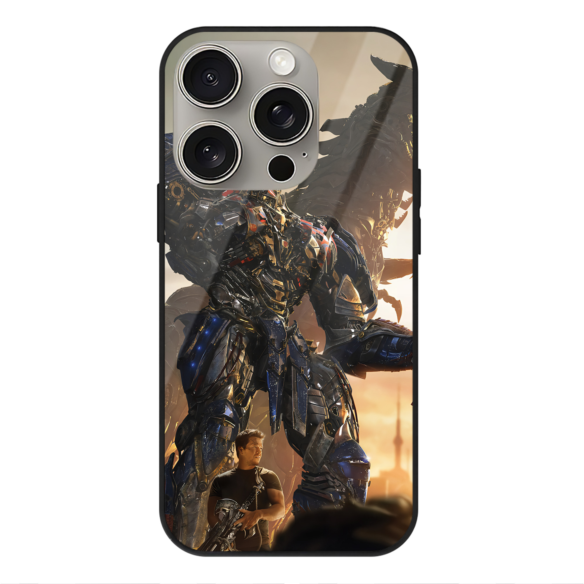 （画像用） Transformers トランスフォーマー 【iPhone15Pro対応】スマホケース 耐衝撃＆黄変防止 背面ガラス