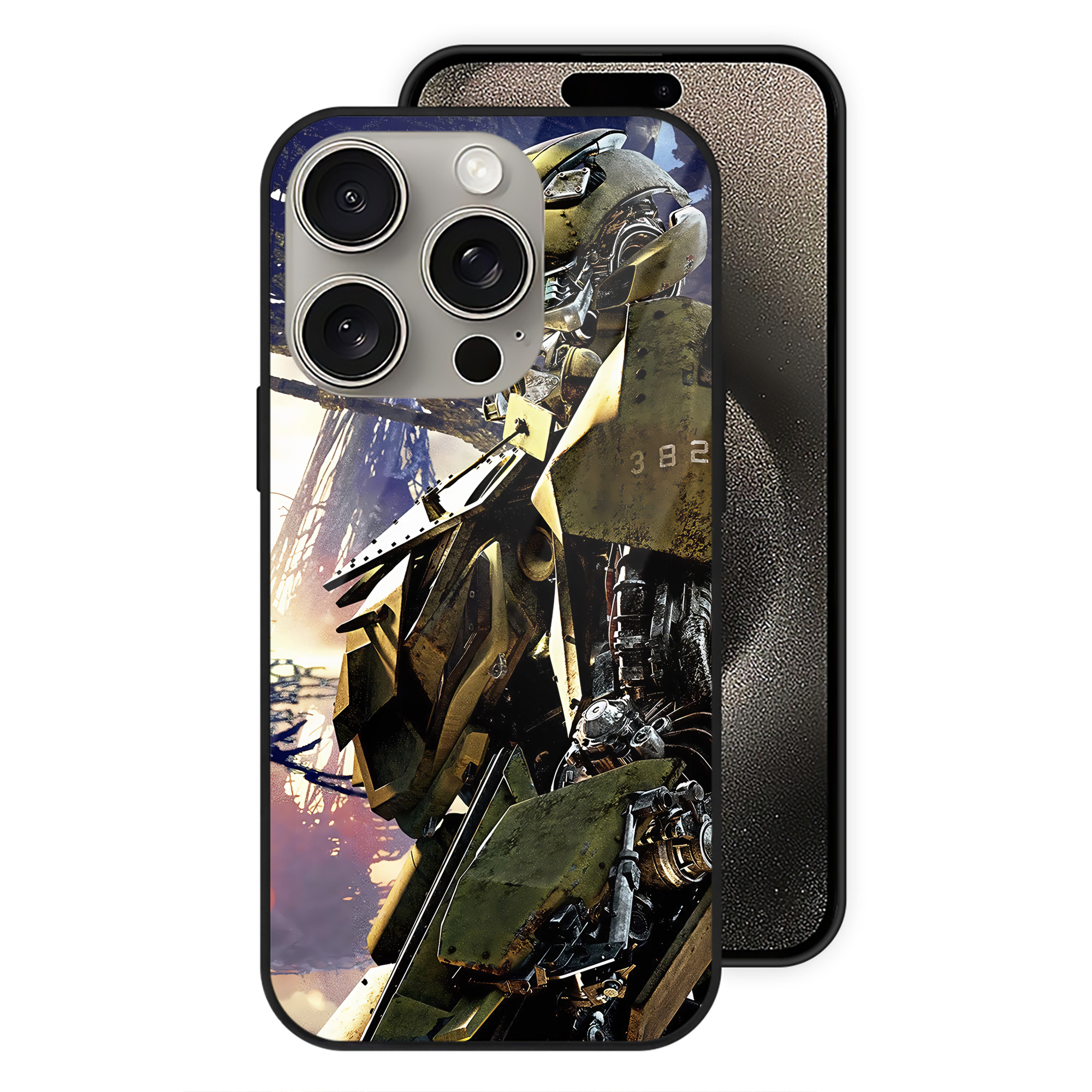 （画像用） Transformers トランスフォーマー 【iPhone15Pro対応】スマホケース 耐衝撃＆黄変防止 背面ガラス