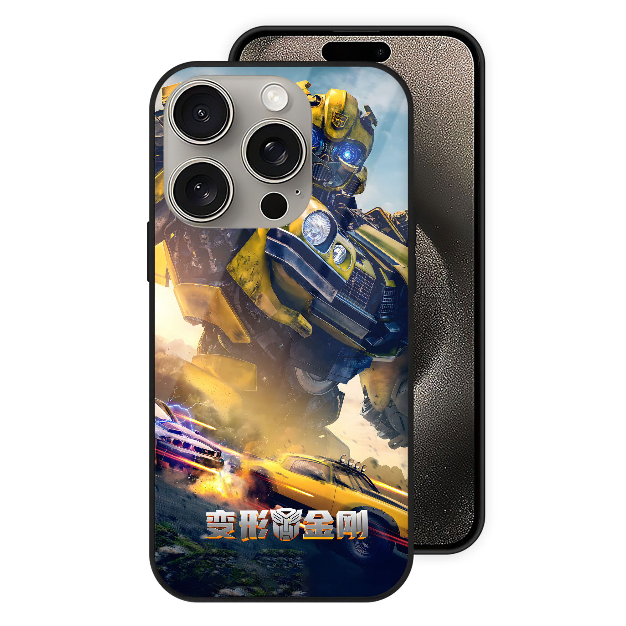 （画像用） Transformers トランスフォーマー 【iPhone15Pro対応】スマホケース 耐衝撃＆黄変防止 背面ガラス