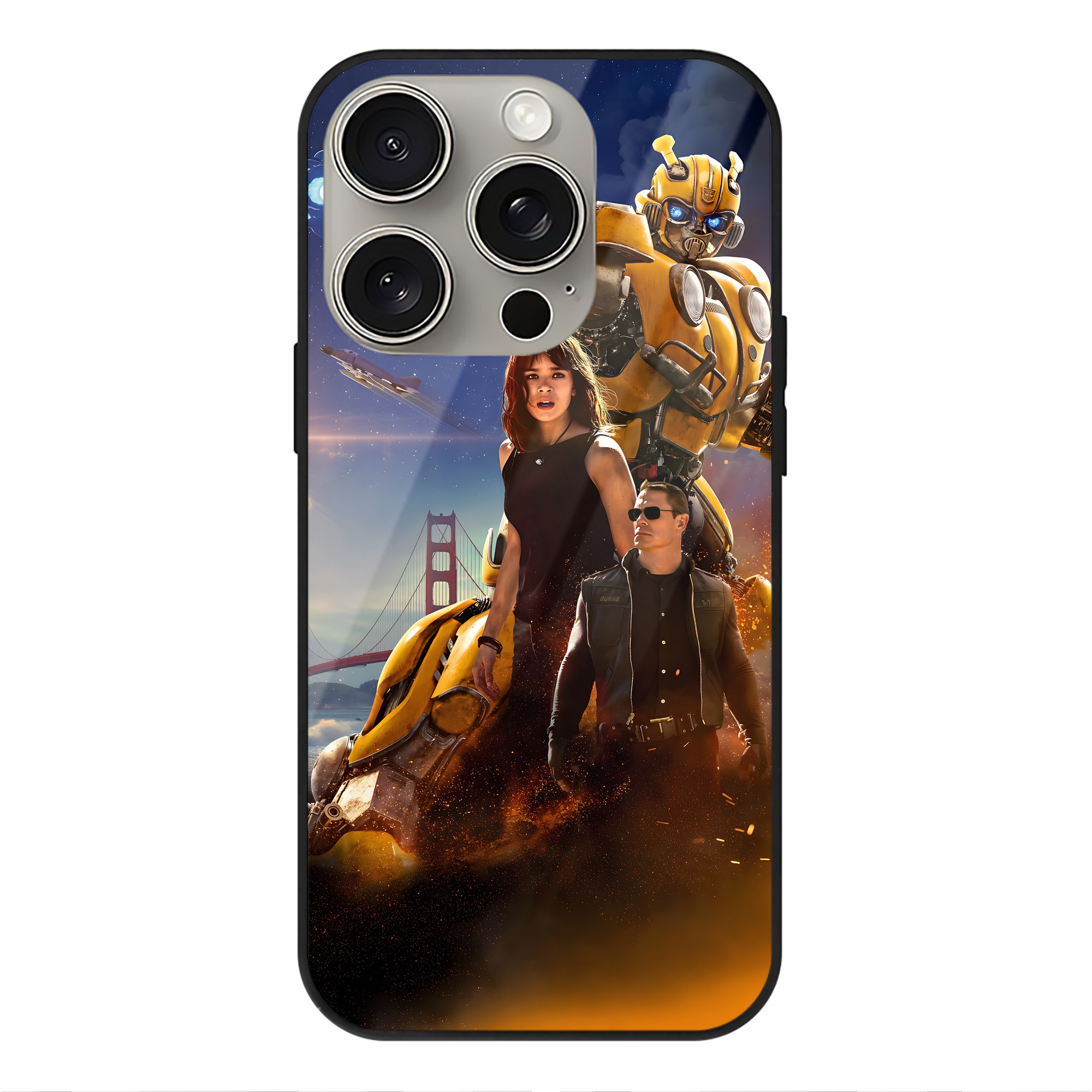 （画像用） Transformers トランスフォーマー 【iPhone15Pro対応】スマホケース 耐衝撃＆黄変防止 背面ガラス