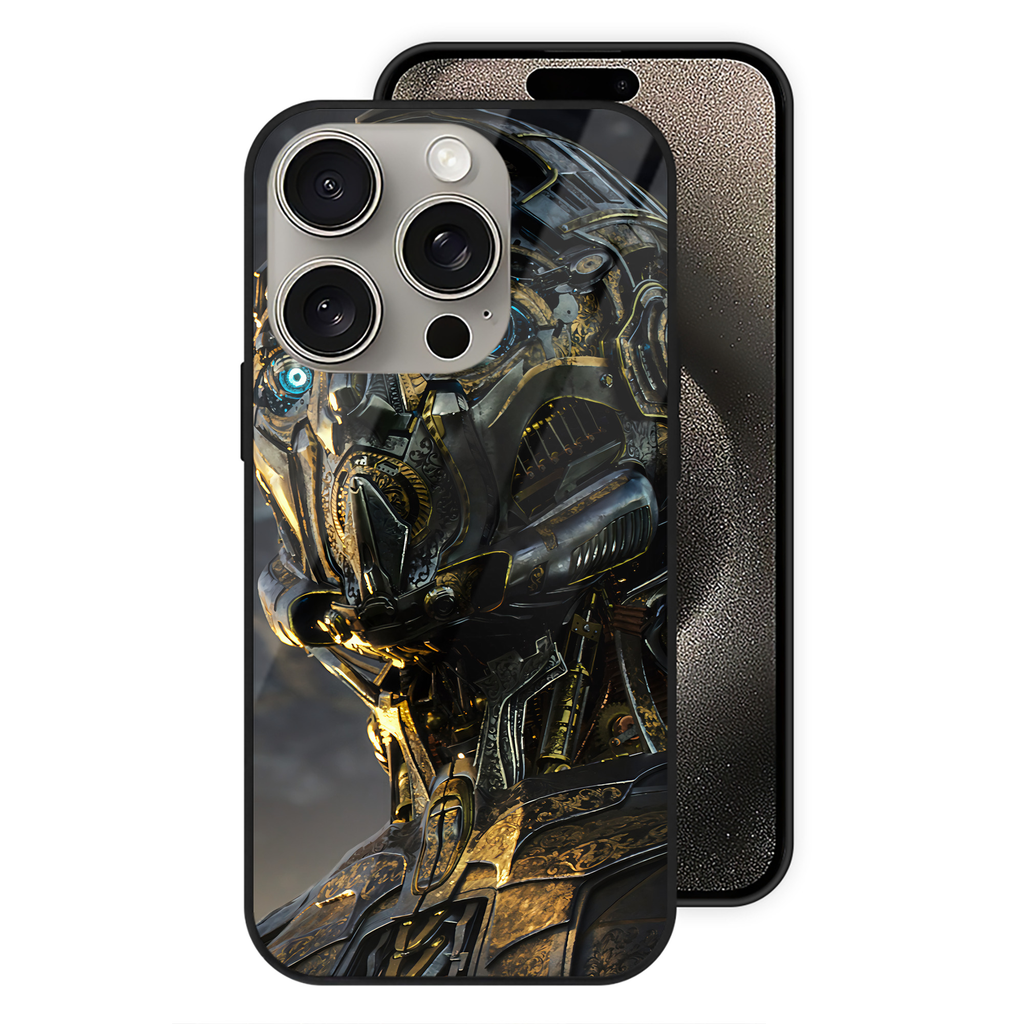 （画像用） Transformers トランスフォーマー 【iPhone15Pro対応】スマホケース 耐衝撃＆黄変防止 背面ガラス