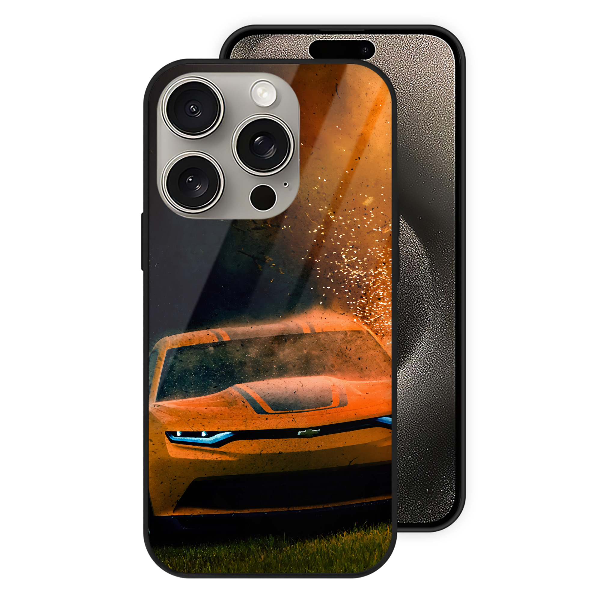 （画像用） Transformers トランスフォーマー 【iPhone15Pro対応】スマホケース 耐衝撃＆黄変防止 背面ガラス
