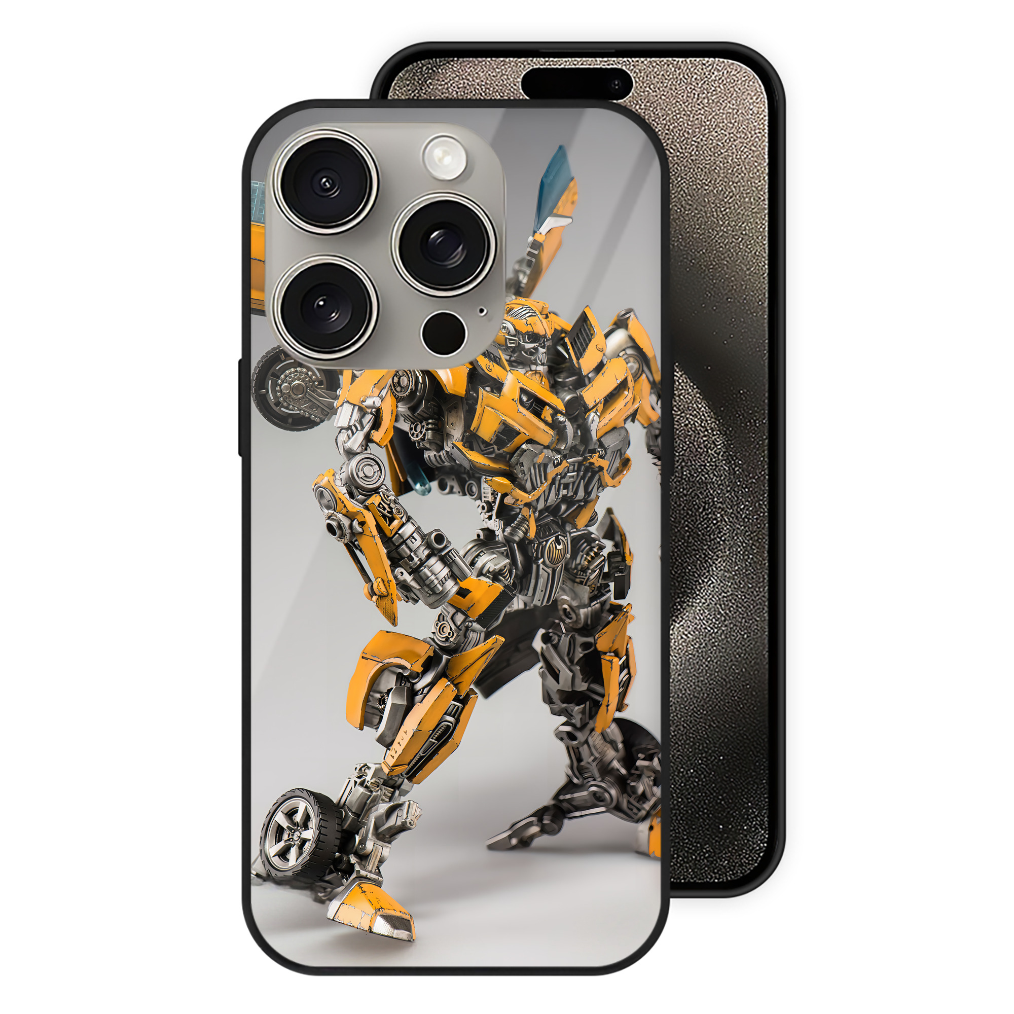 （画像用） Transformers トランスフォーマー 【iPhone15Pro対応】スマホケース 耐衝撃＆黄変防止 背面ガラス