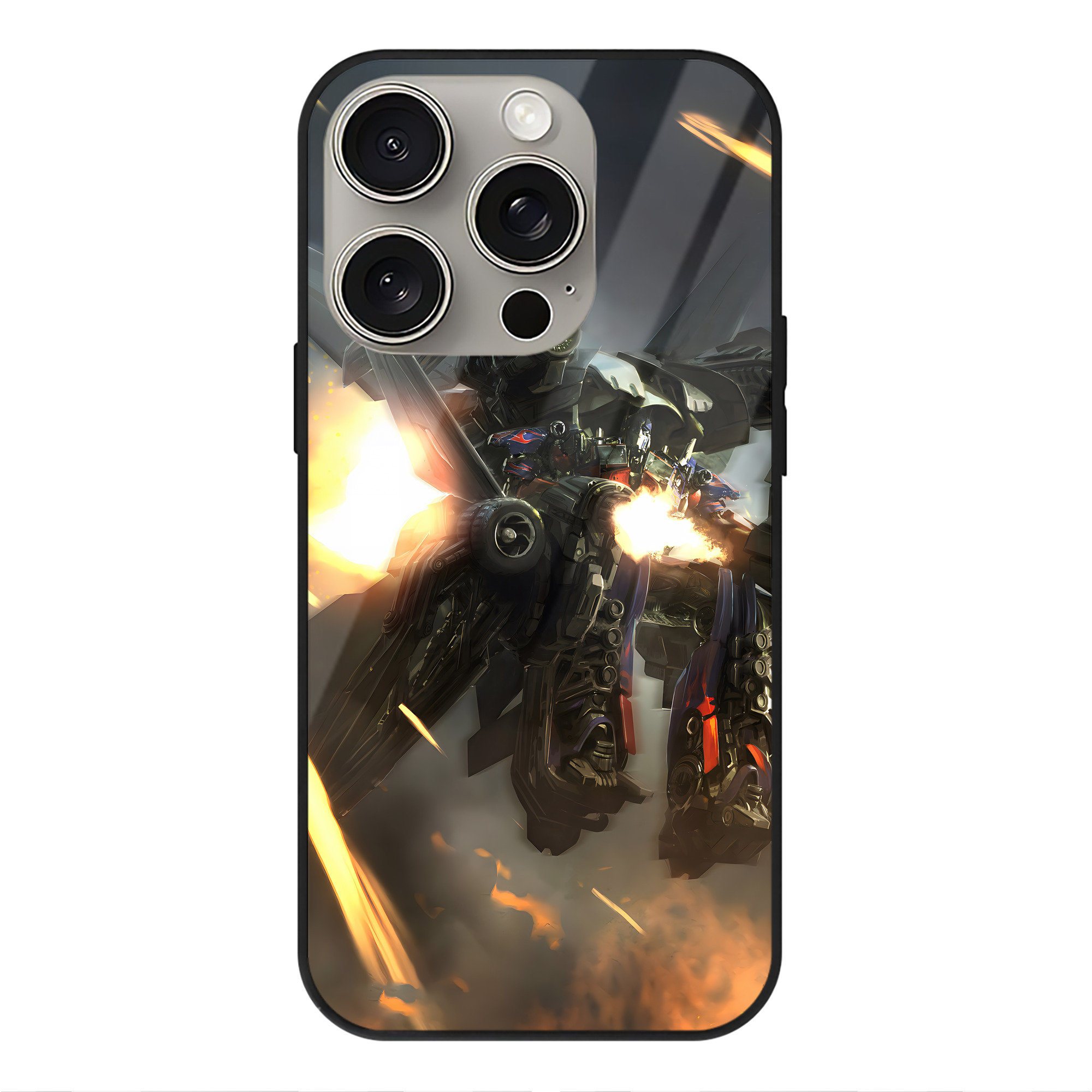 （画像用） Transformers トランスフォーマー 【iPhone15Pro対応】スマホケース 耐衝撃＆黄変防止 背面ガラス