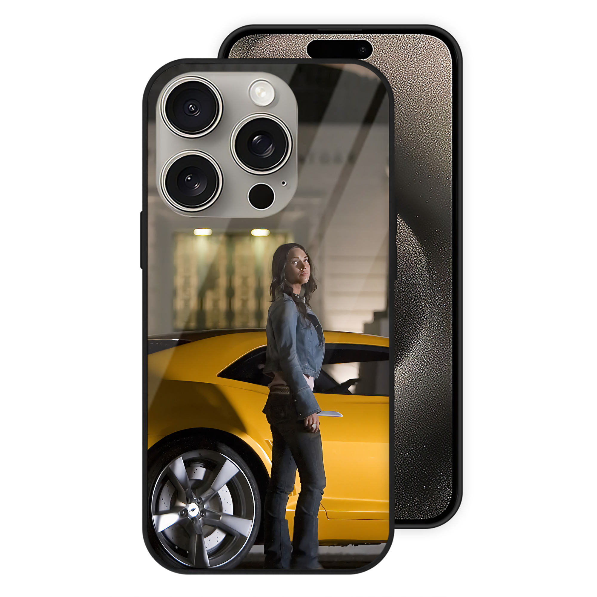 （画像用） Transformers トランスフォーマー 【iPhone15Pro対応】スマホケース 耐衝撃＆黄変防止 背面ガラス