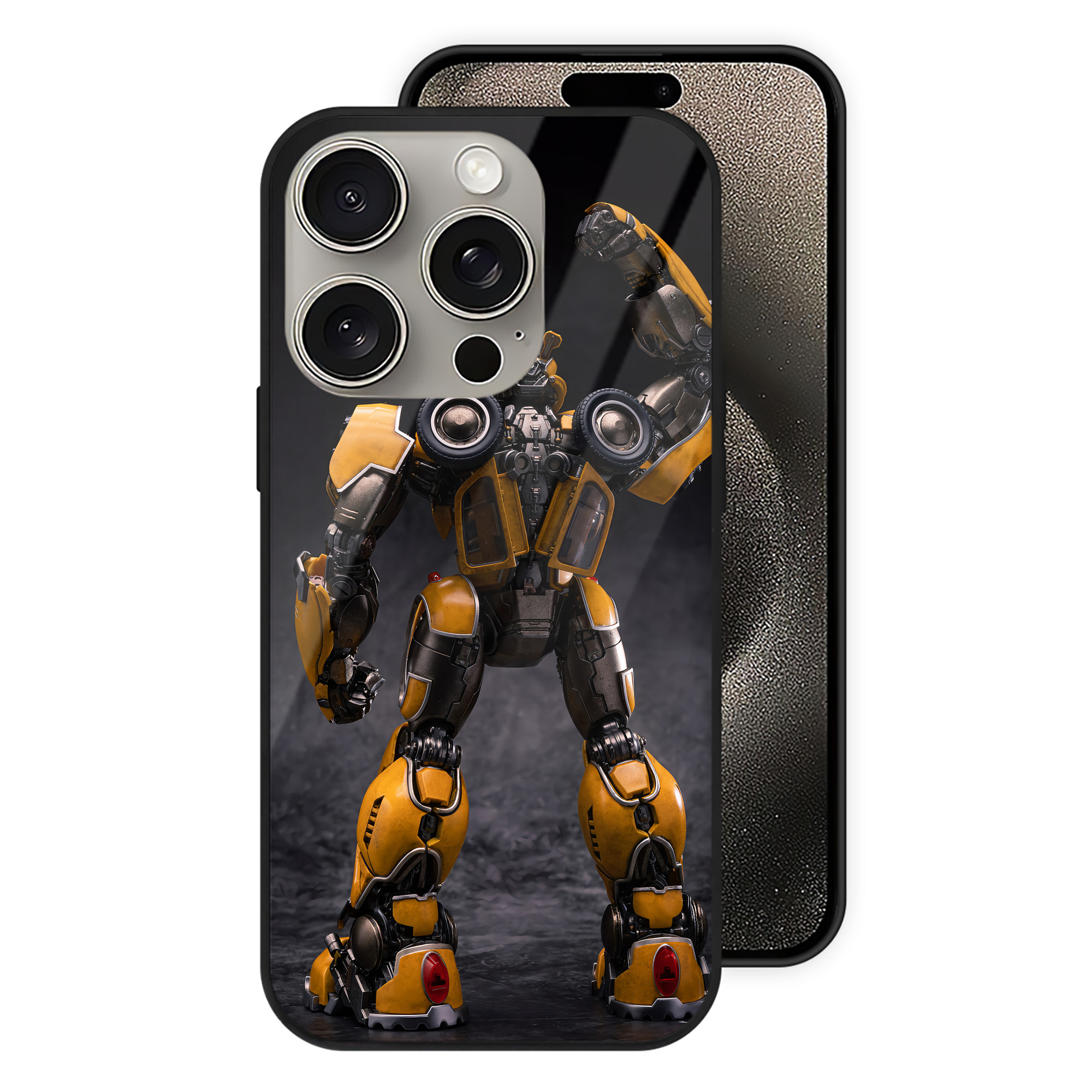 （画像用） Transformers トランスフォーマー 【iPhone15Pro対応】スマホケース 耐衝撃＆黄変防止 背面ガラス