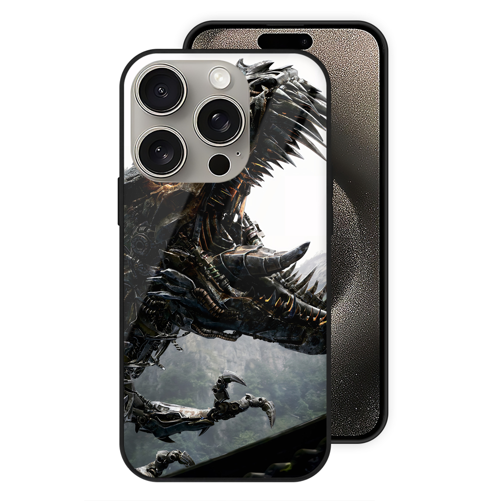 （画像用） Transformers トランスフォーマー 【iPhone15Pro対応】スマホケース 耐衝撃＆黄変防止 背面ガラス