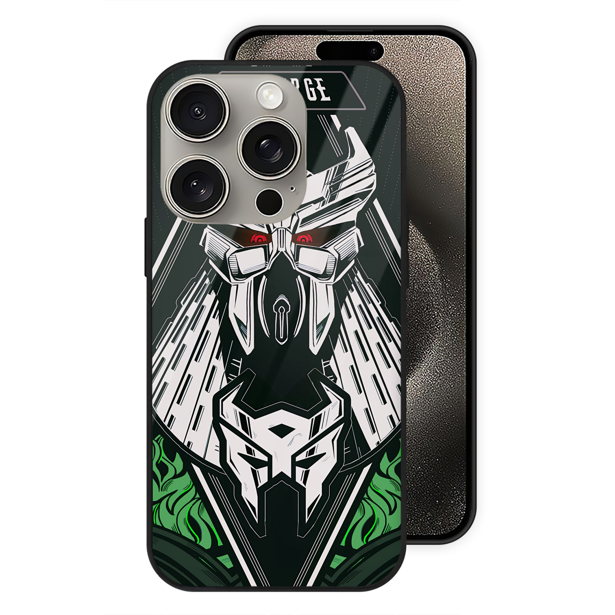 （画像用） Transformers トランスフォーマー 【iPhone15Pro対応】スマホケース 耐衝撃＆黄変防止 背面ガラス