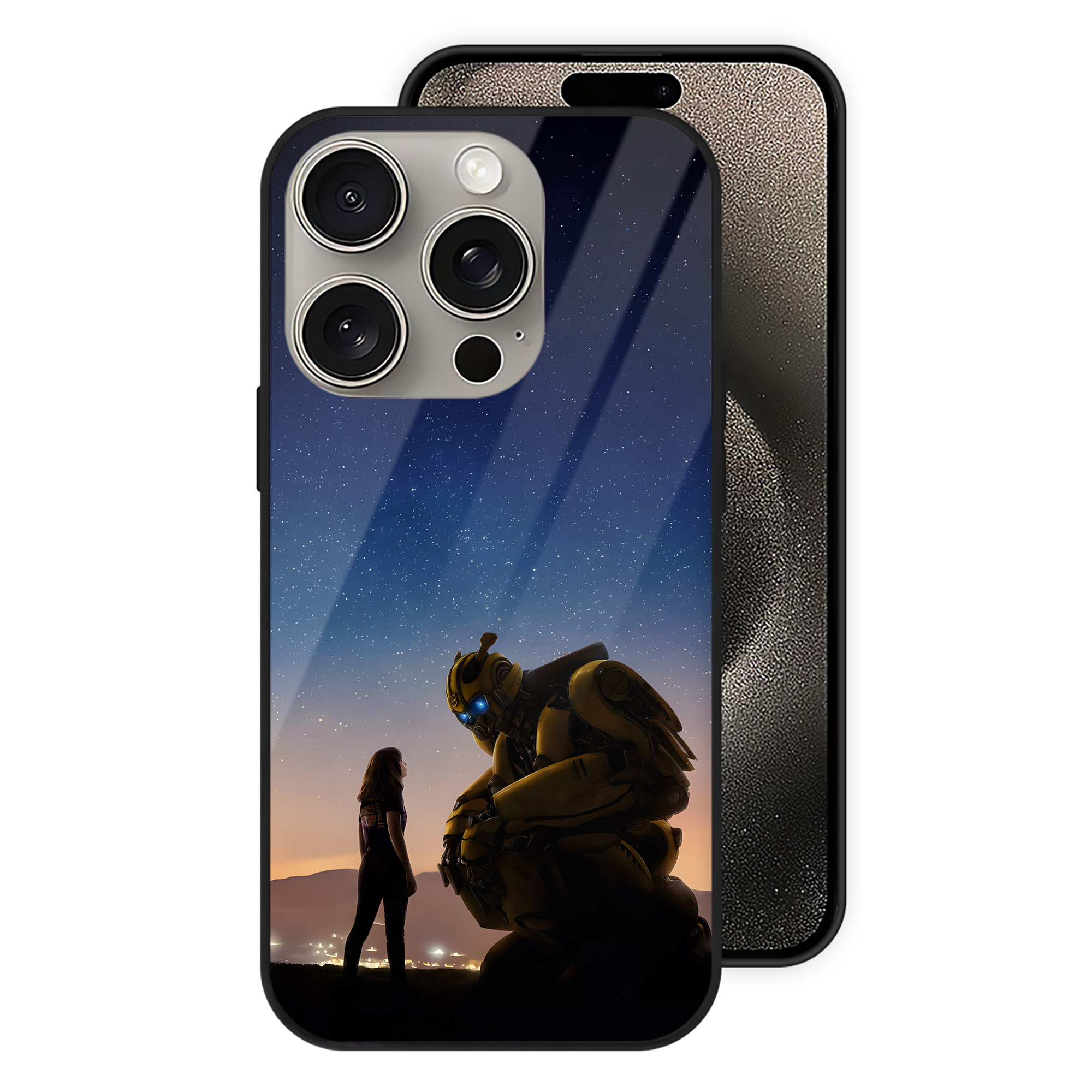 （画像用） Transformers トランスフォーマー 【iPhone15Pro対応】スマホケース 耐衝撃＆黄変防止 背面ガラス