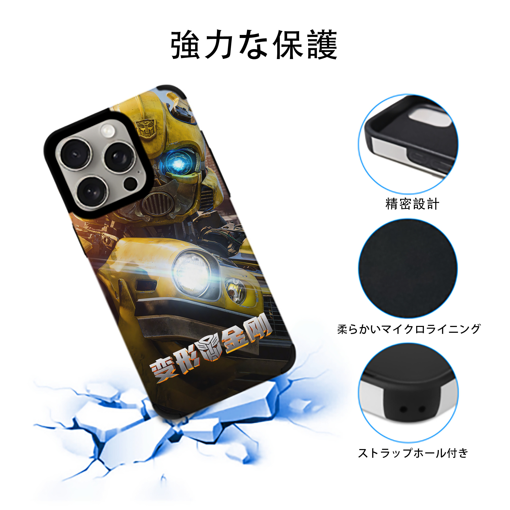 Transformers トランスフォーマー 【iPhone15ProMax対応】 PUレザー スマホケース 耐衝撃＆黄変防止
