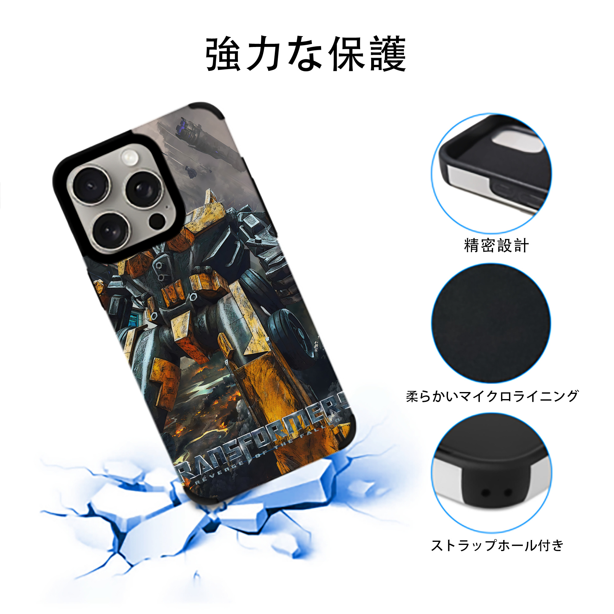 Transformers トランスフォーマー 【iPhone15ProMax対応】 PUレザー スマホケース 耐衝撃＆黄変防止