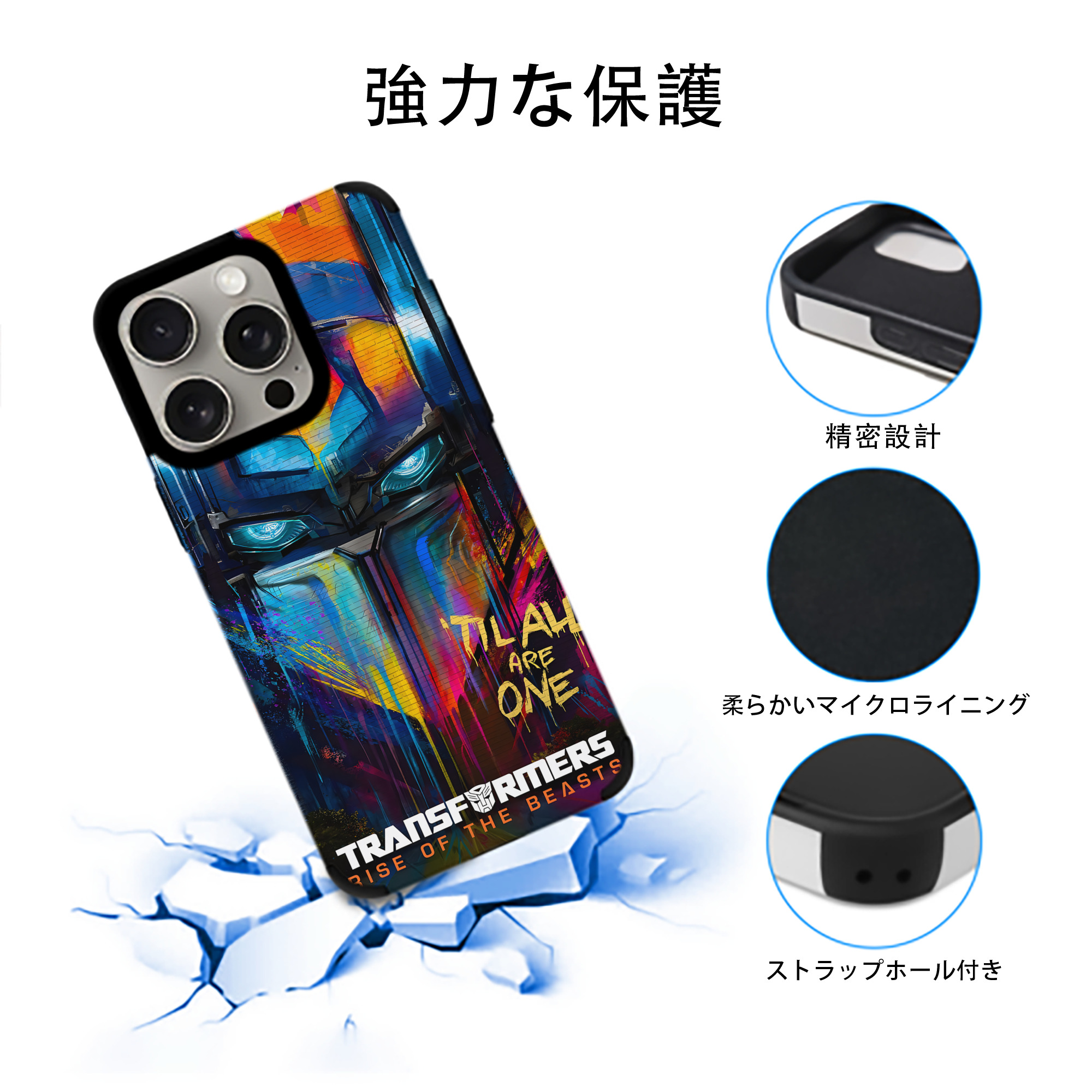 Transformers トランスフォーマー 【iPhone15ProMax対応】 PUレザー スマホケース 耐衝撃＆黄変防止
