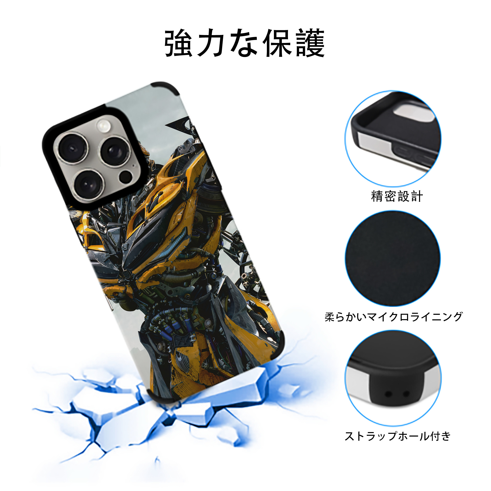 Transformers トランスフォーマー 【iPhone15ProMax対応】 PUレザー スマホケース 耐衝撃＆黄変防止