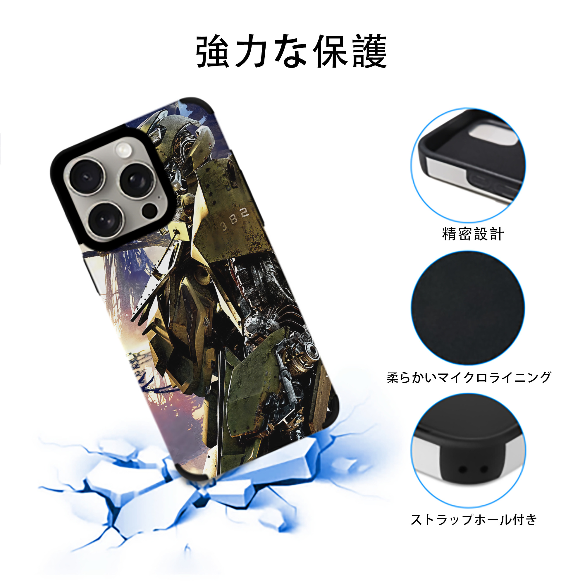 Transformers トランスフォーマー 【iPhone15ProMax対応】 PUレザー スマホケース 耐衝撃＆黄変防止