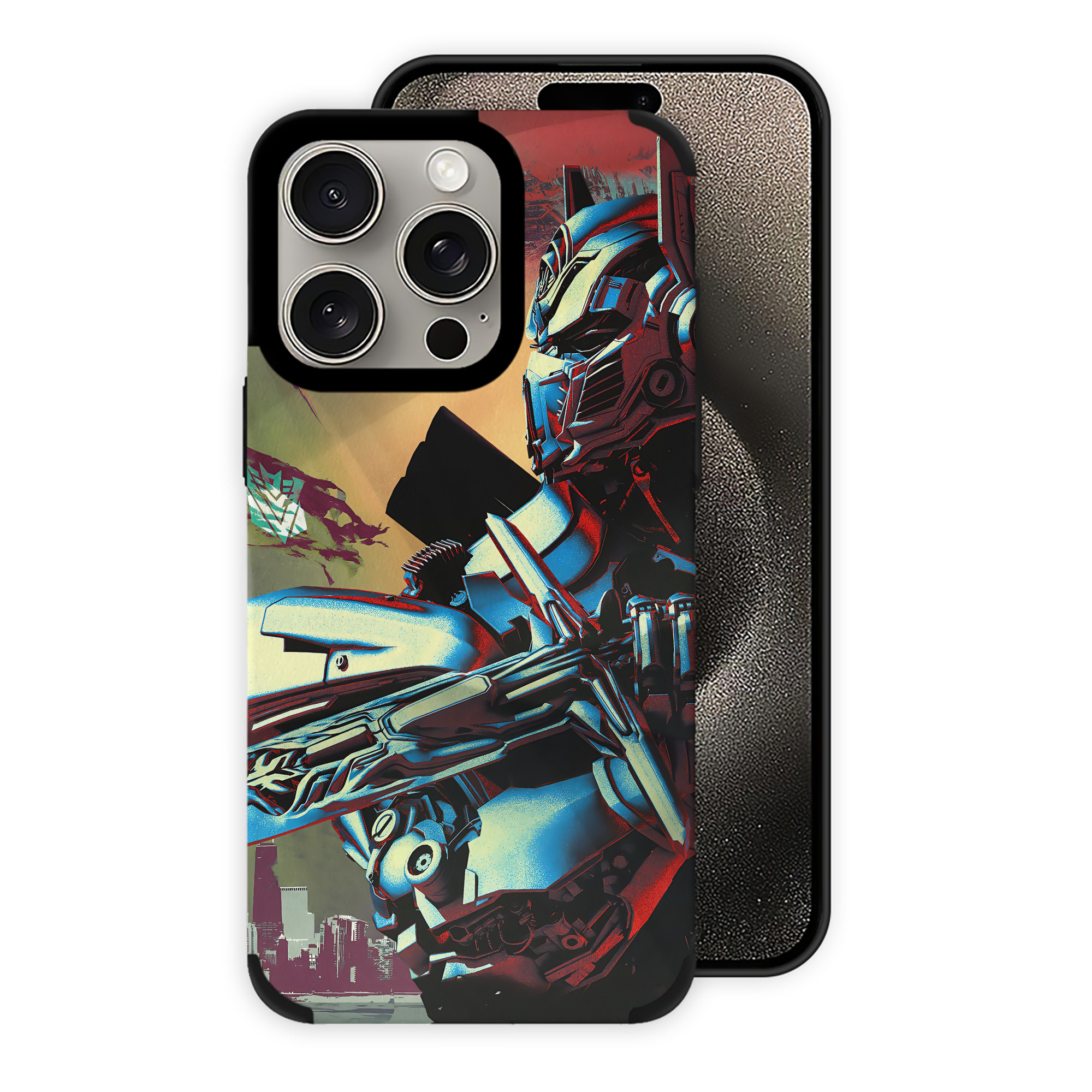 （画像用） Transformers トランスフォーマー 【iPhone15ProMax対応】 PUレザー スマホケース 耐衝撃＆黄変防止